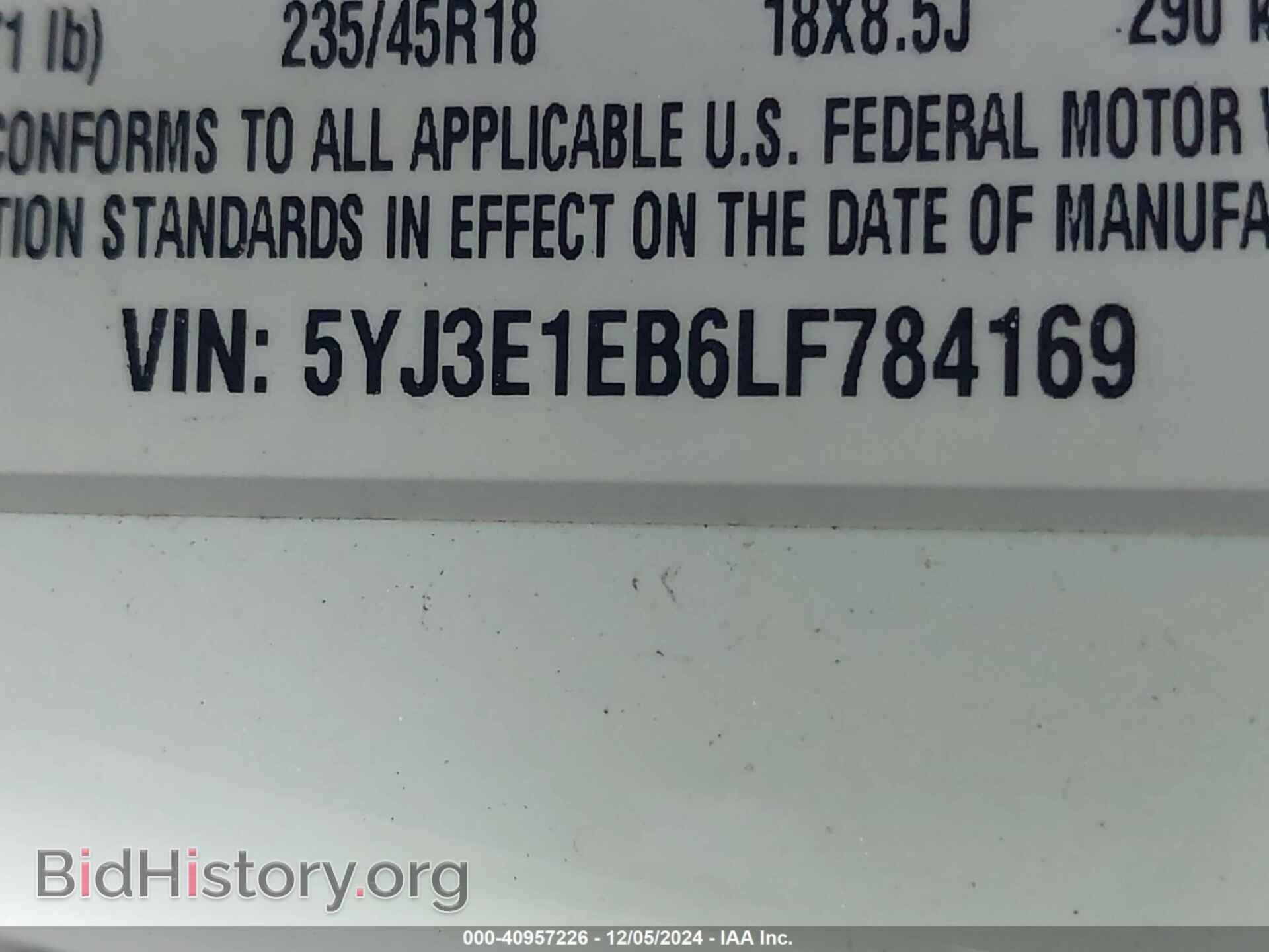 2020 TESLA MODEL 3 - VIN: 5YJ3E1EB6LF784169 - Фото 9