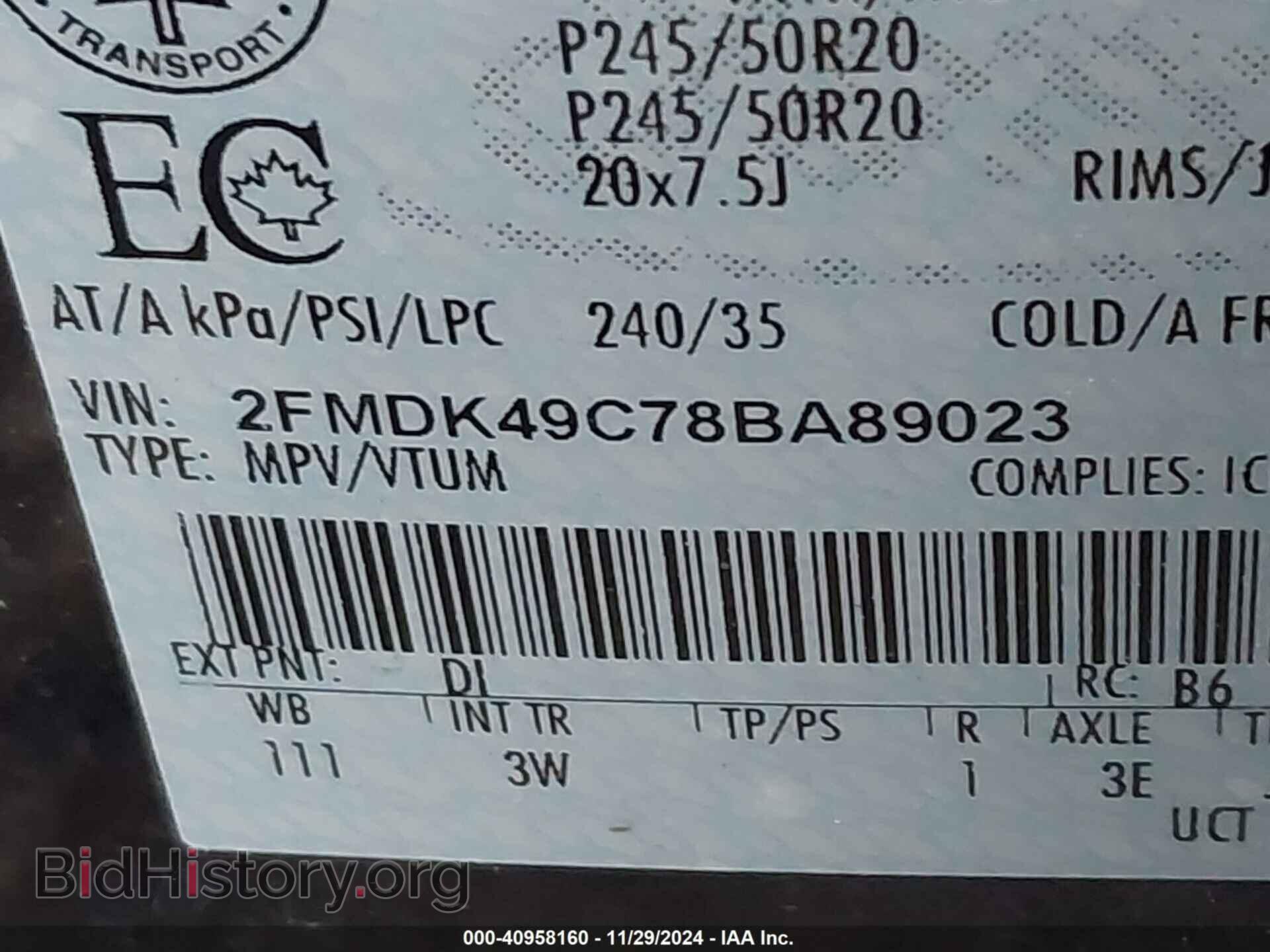 2008 FORD EDGE - VIN: 2FMDK49C78BA89023 - Фото 9