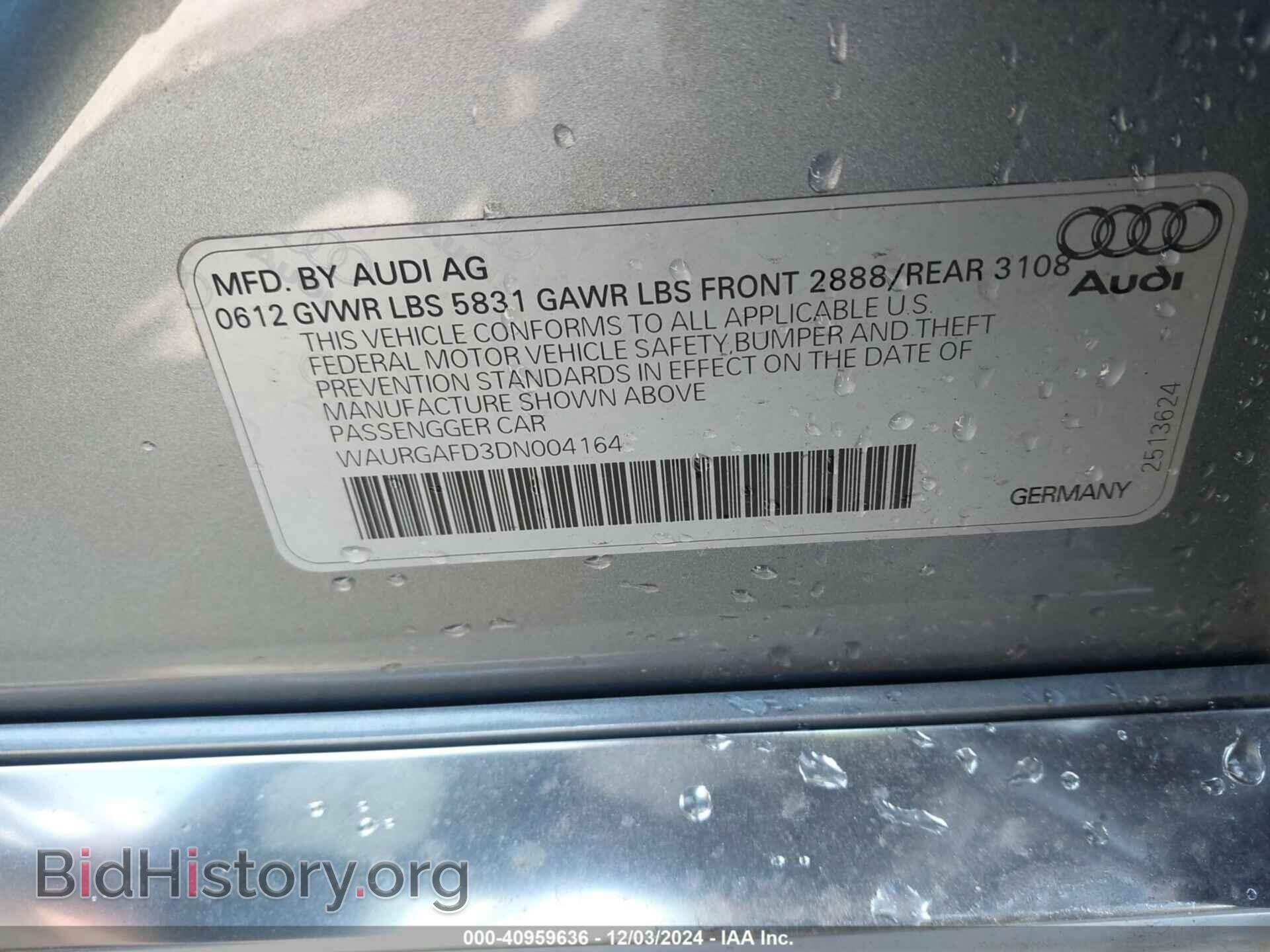 2013 AUDI A8 L - VIN: WAURGAFD3DN004164 - Photo 9