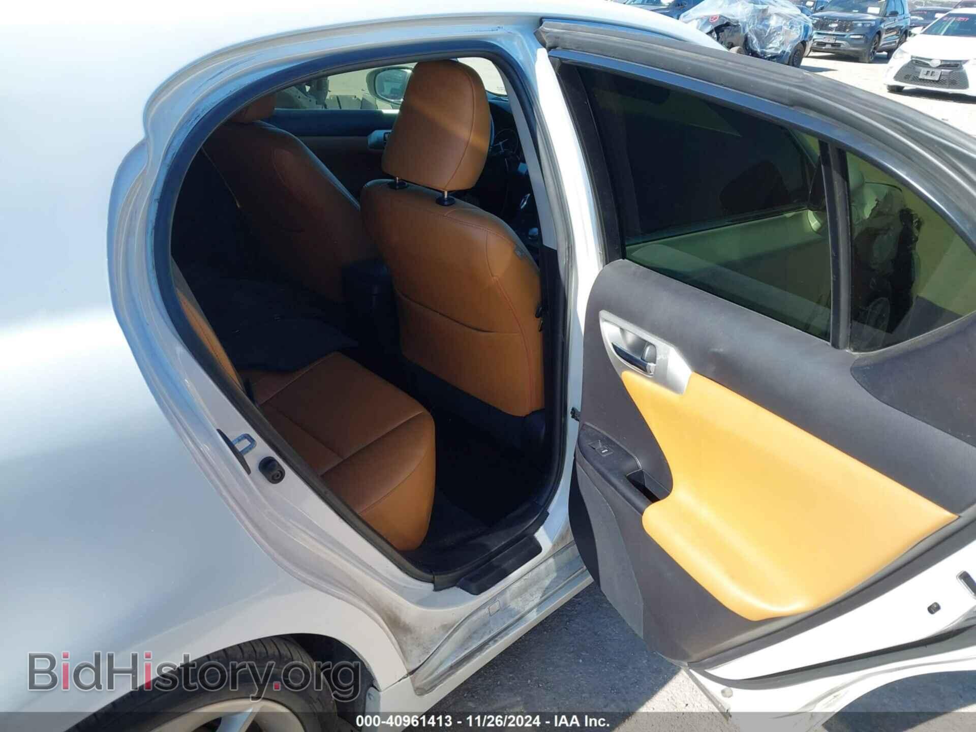 2012 LEXUS CT 200H - VIN: JTHKD5BH0C2069744 - Фото 8