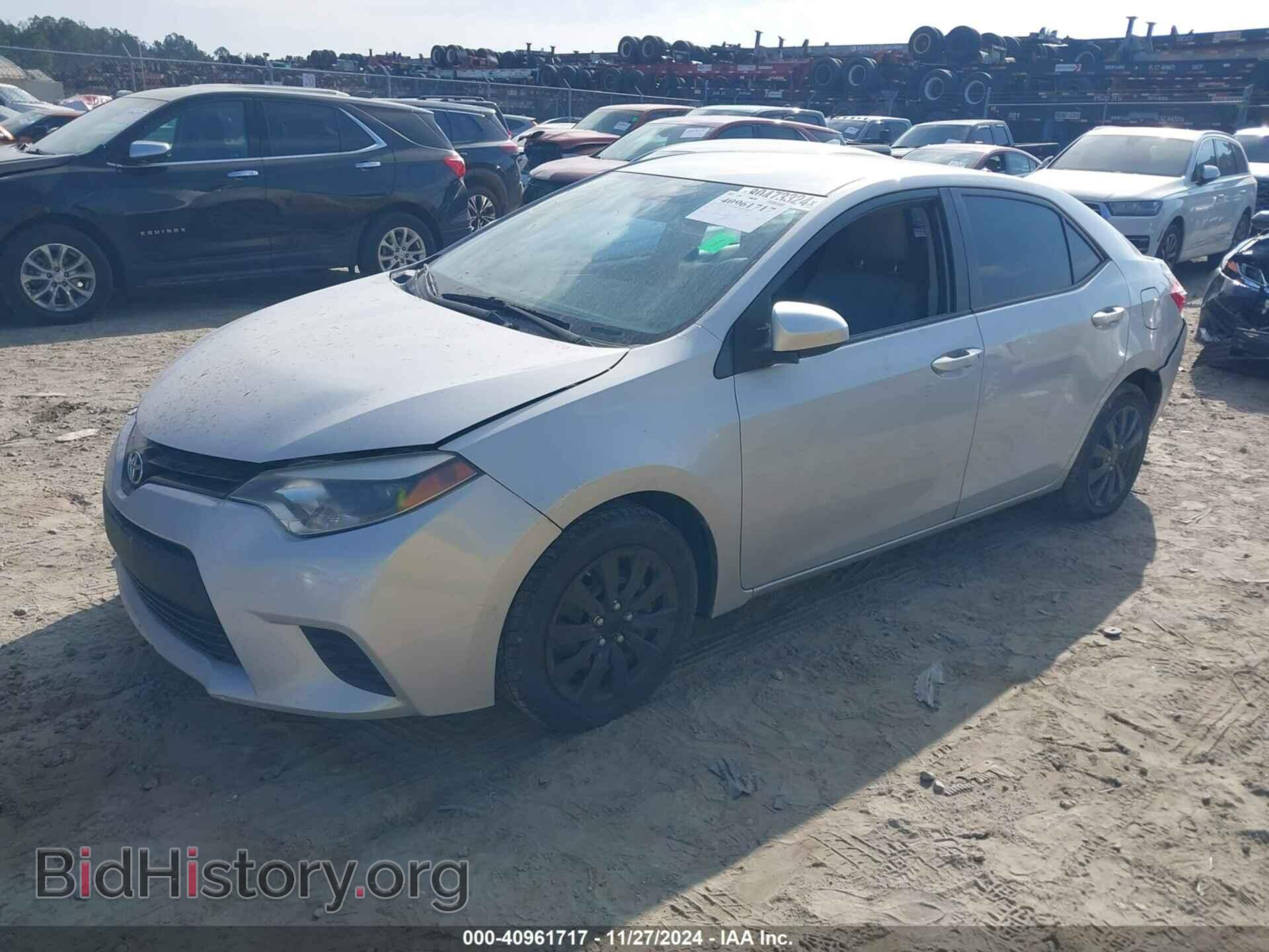 2014 TOYOTA COROLLA - VIN: 2T1BURHE8EC186370 - Фото 2