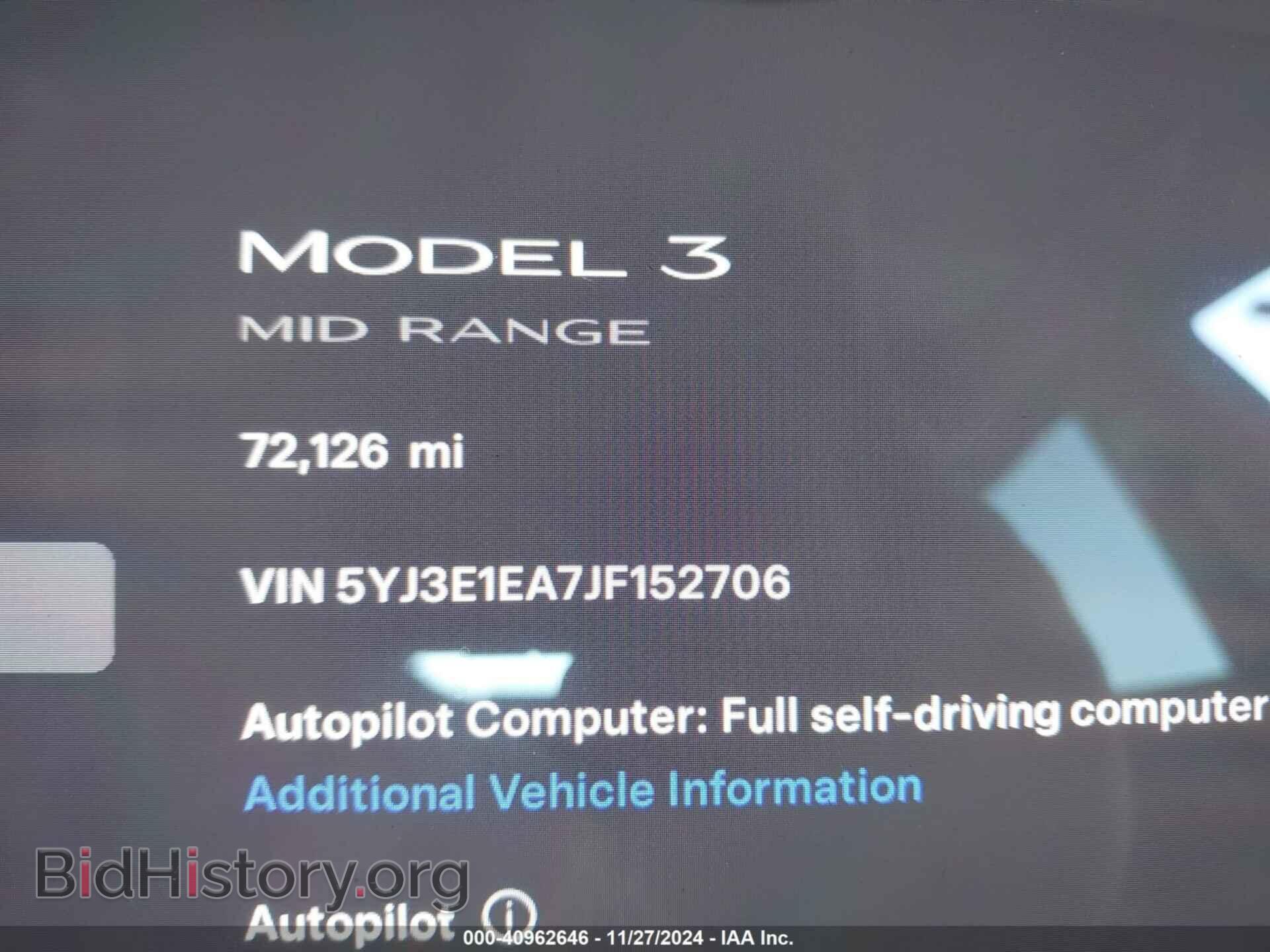 2018 TESLA MODEL 3 - VIN: 5YJ3E1EA7JF152706 - Фото 7