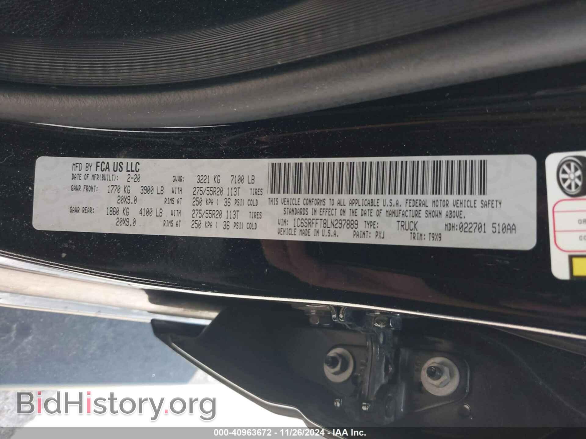 2020 RAM 1500 - VIN: 1C6SRFFT8LN297889 - Фото 9
