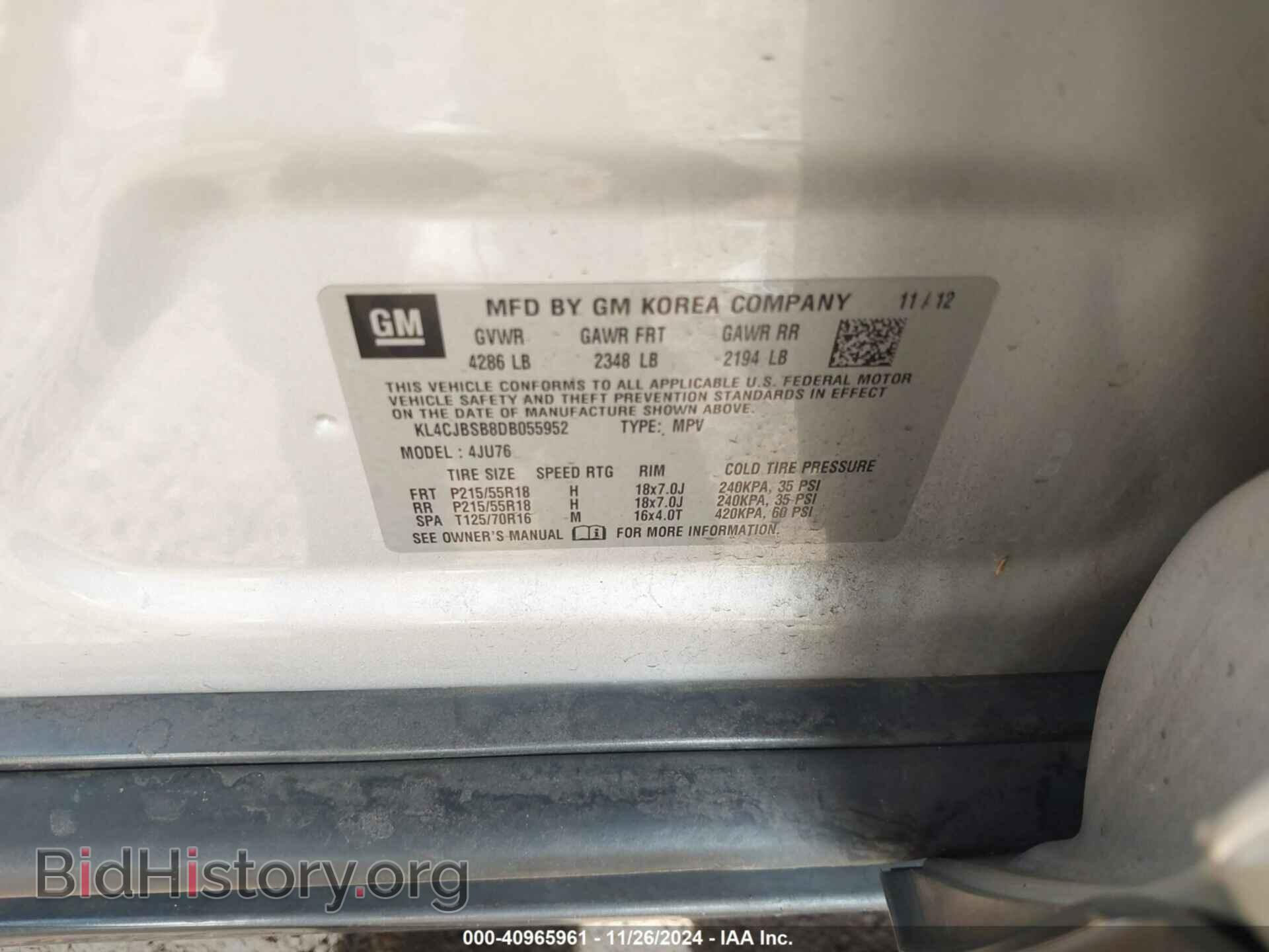 2013 BUICK ENCORE - VIN: KL4CJBSB8DB055952 - Photo 9