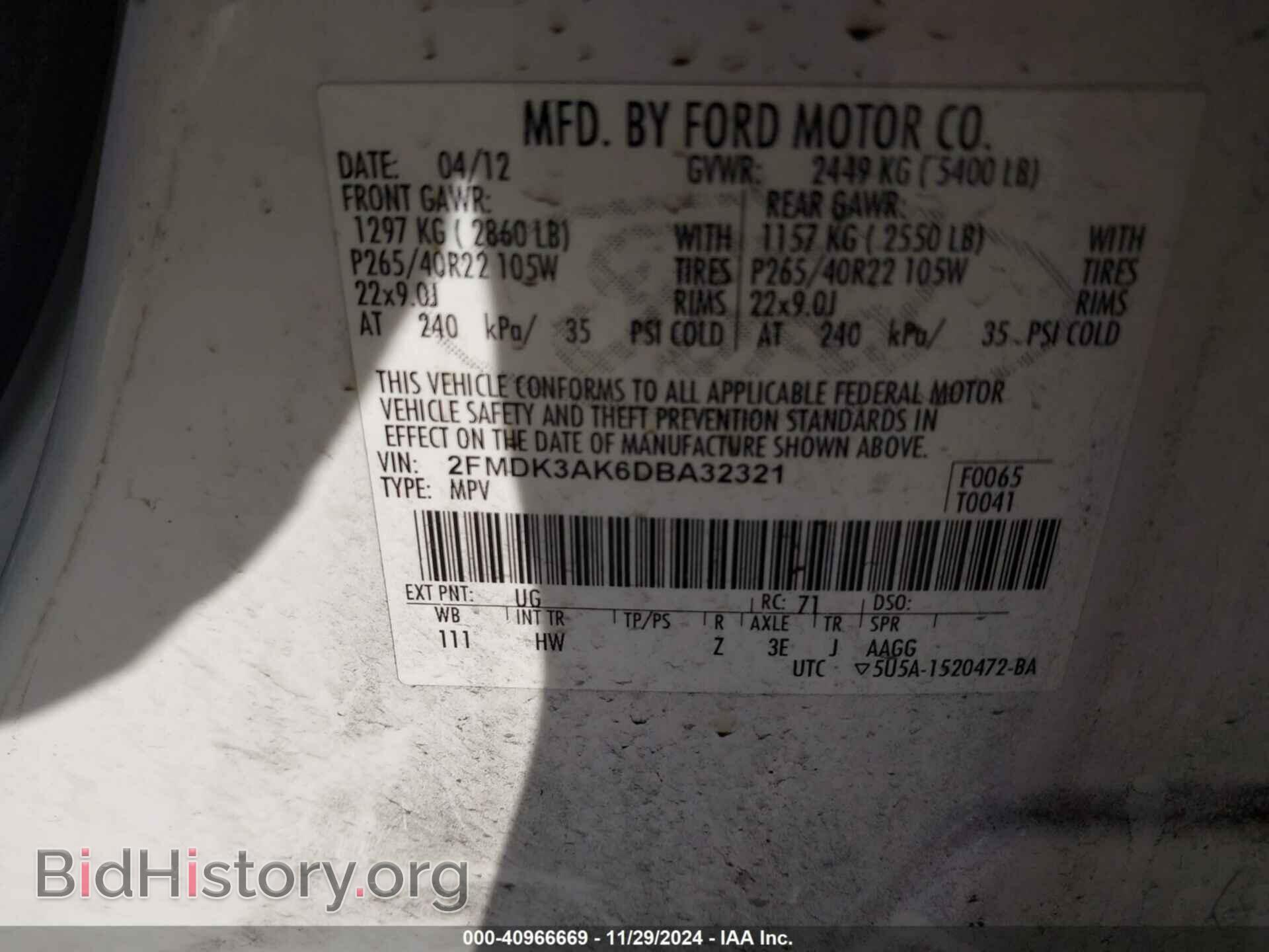 2013 FORD EDGE - VIN: 2FMDK3AK6DBA32321 - Photo 9