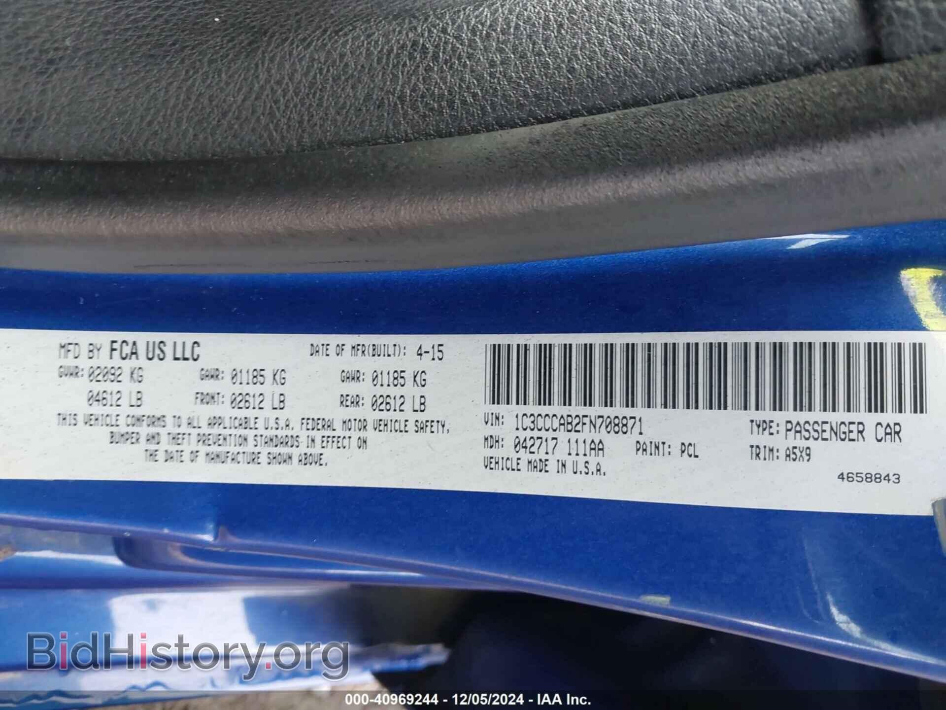 2015 CHRYSLER 200 - VIN: 1C3CCCAB2FN708871 - Фото 9