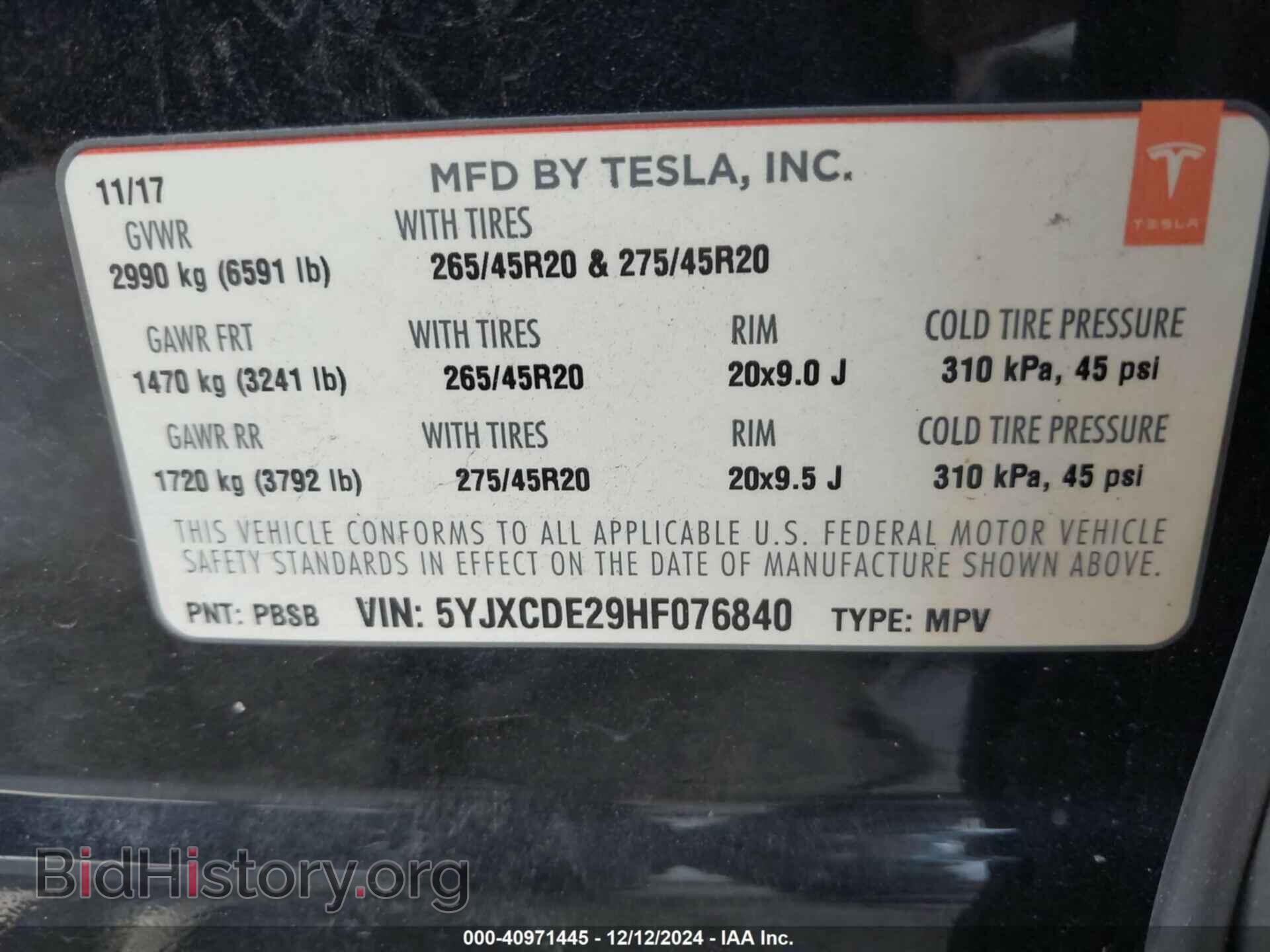 2017 TESLA MODEL X - VIN: 5YJXCDE29HF076840 - Photo 9