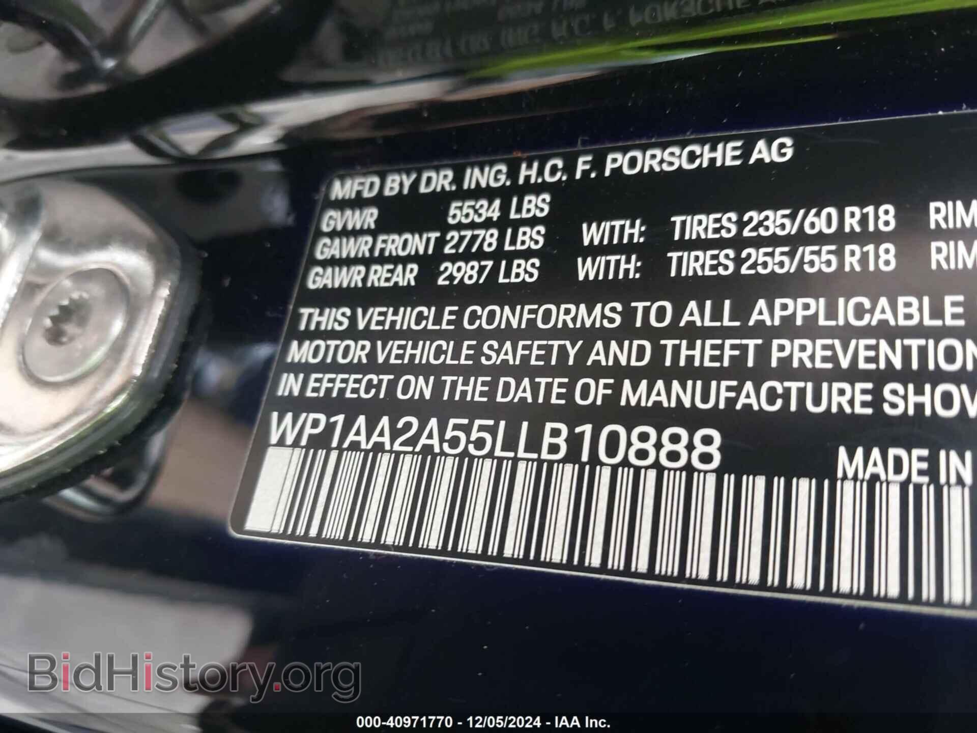 2020 PORSCHE MACAN - VIN: WP1AA2A55LLB10888 - Фото 9