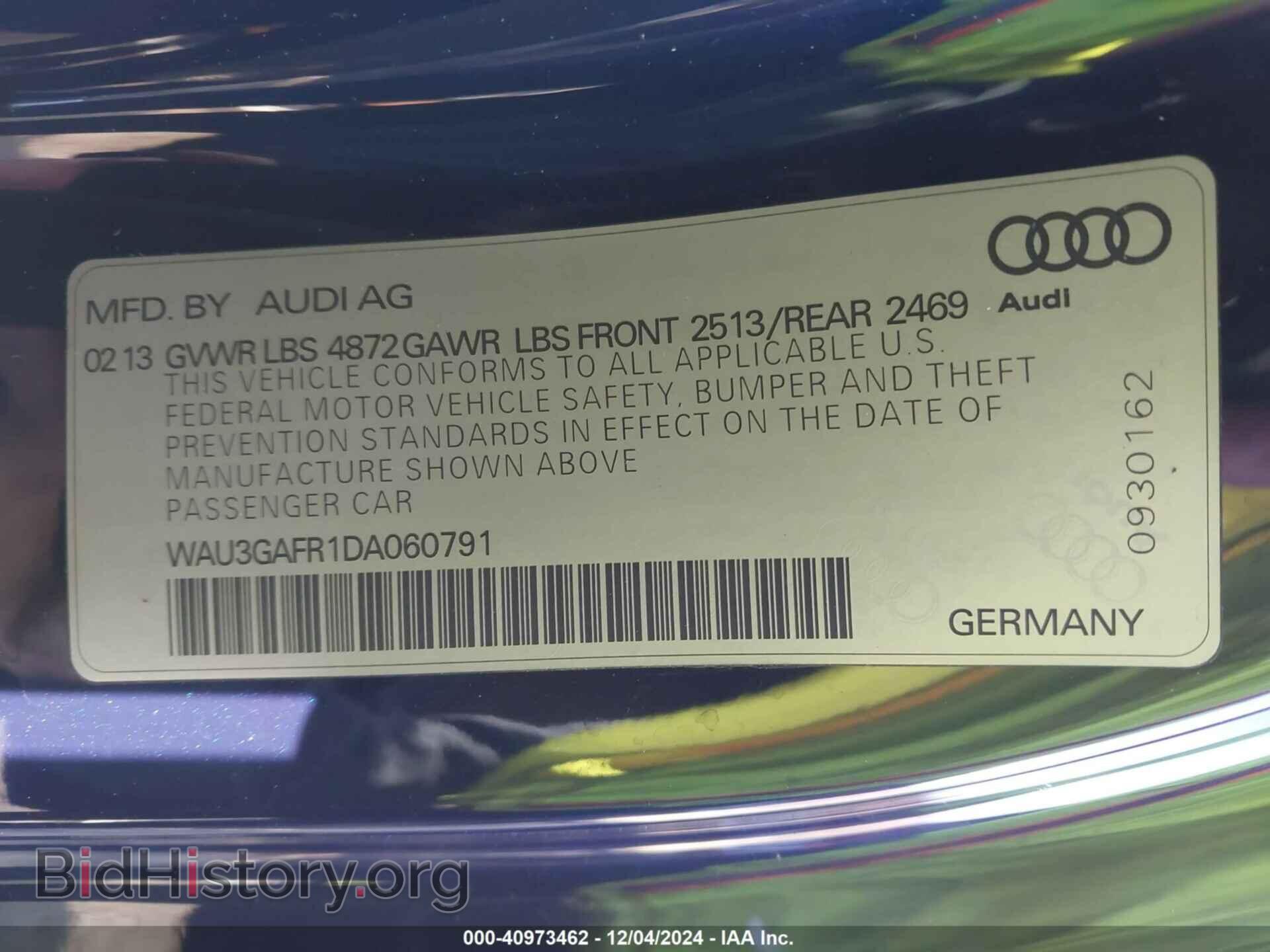 2013 AUDI S5 - VIN: WAU3GAFR1DA060791 - Фото 9
