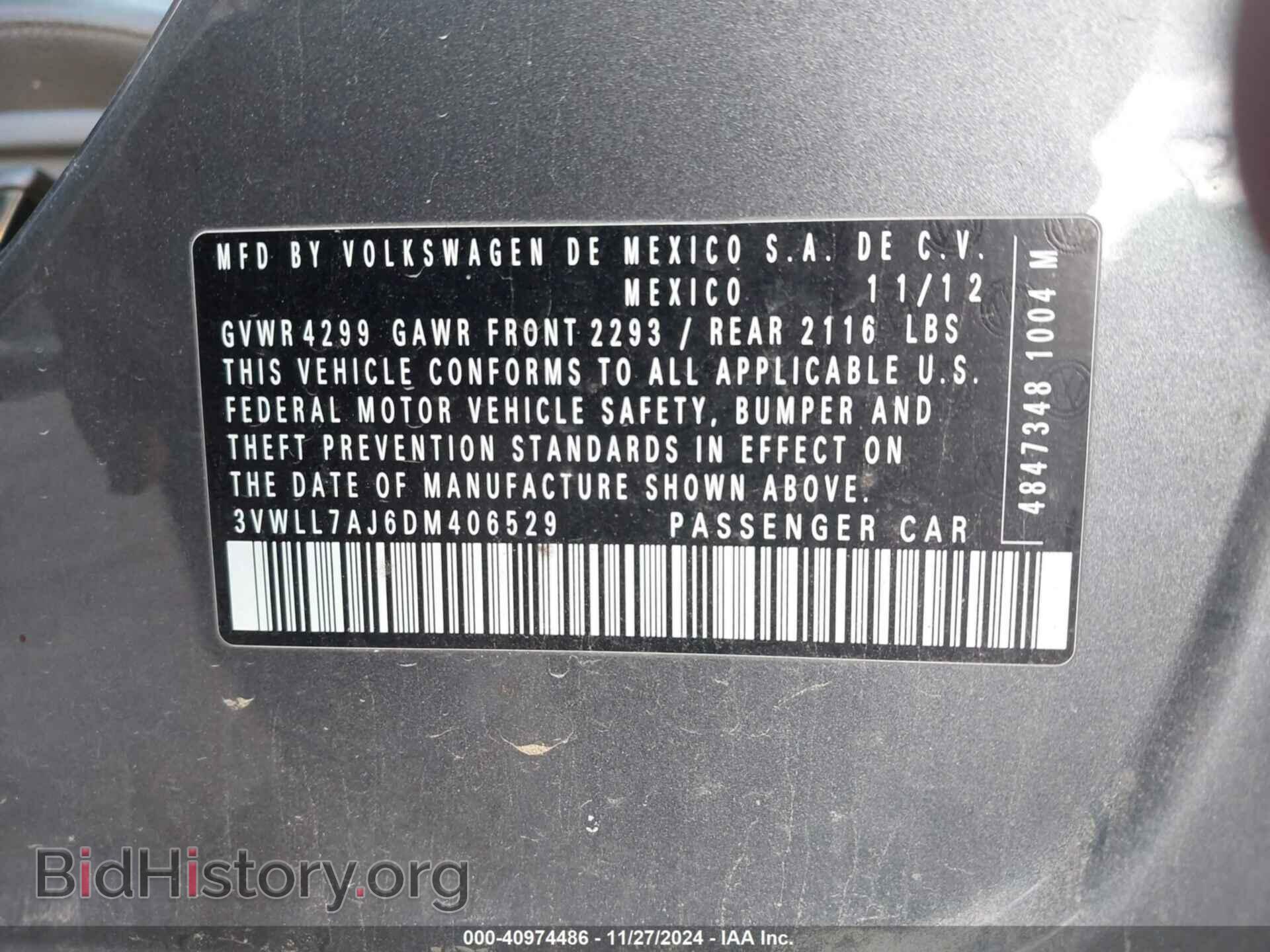2013 VOLKSWAGEN JETTA - VIN: 3VWLL7AJ6DM406529 - Фото 9