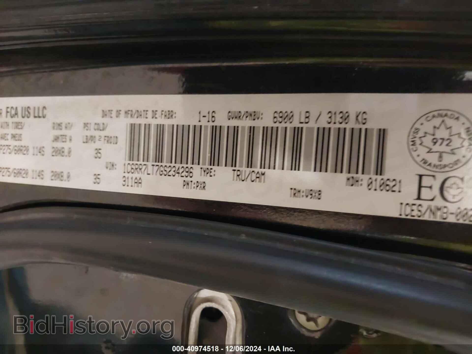 2016 RAM 1500 - VIN: 1C6RR7LT7GS234296 - Фото 9