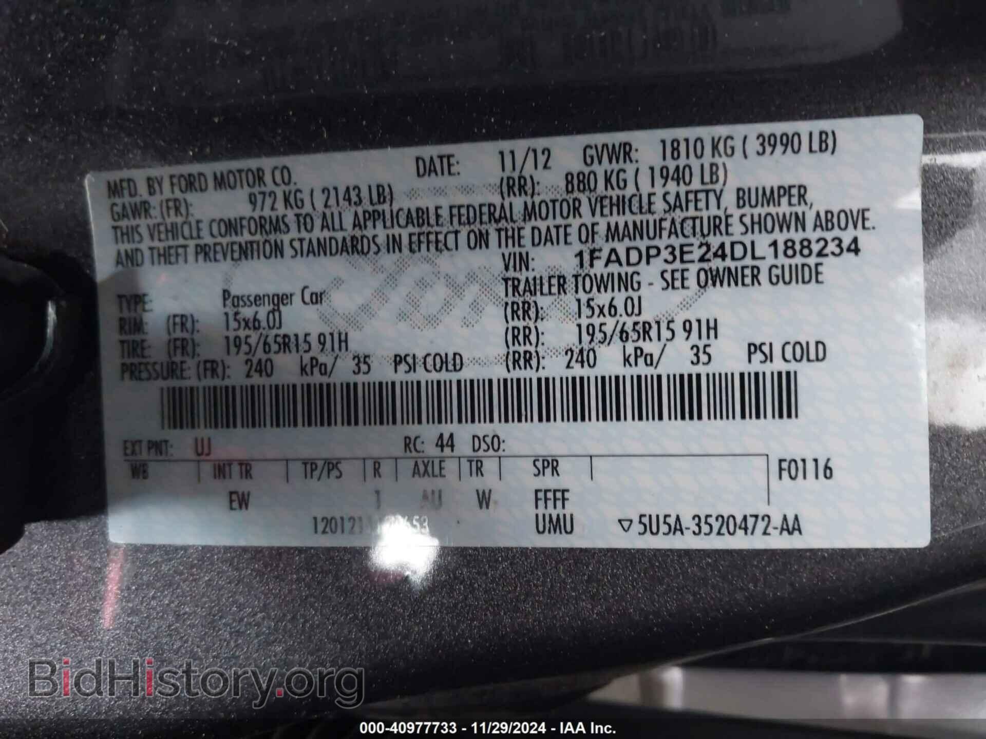 2013 FORD FOCUS - VIN: 1FADP3E24DL188234 - Photo 9