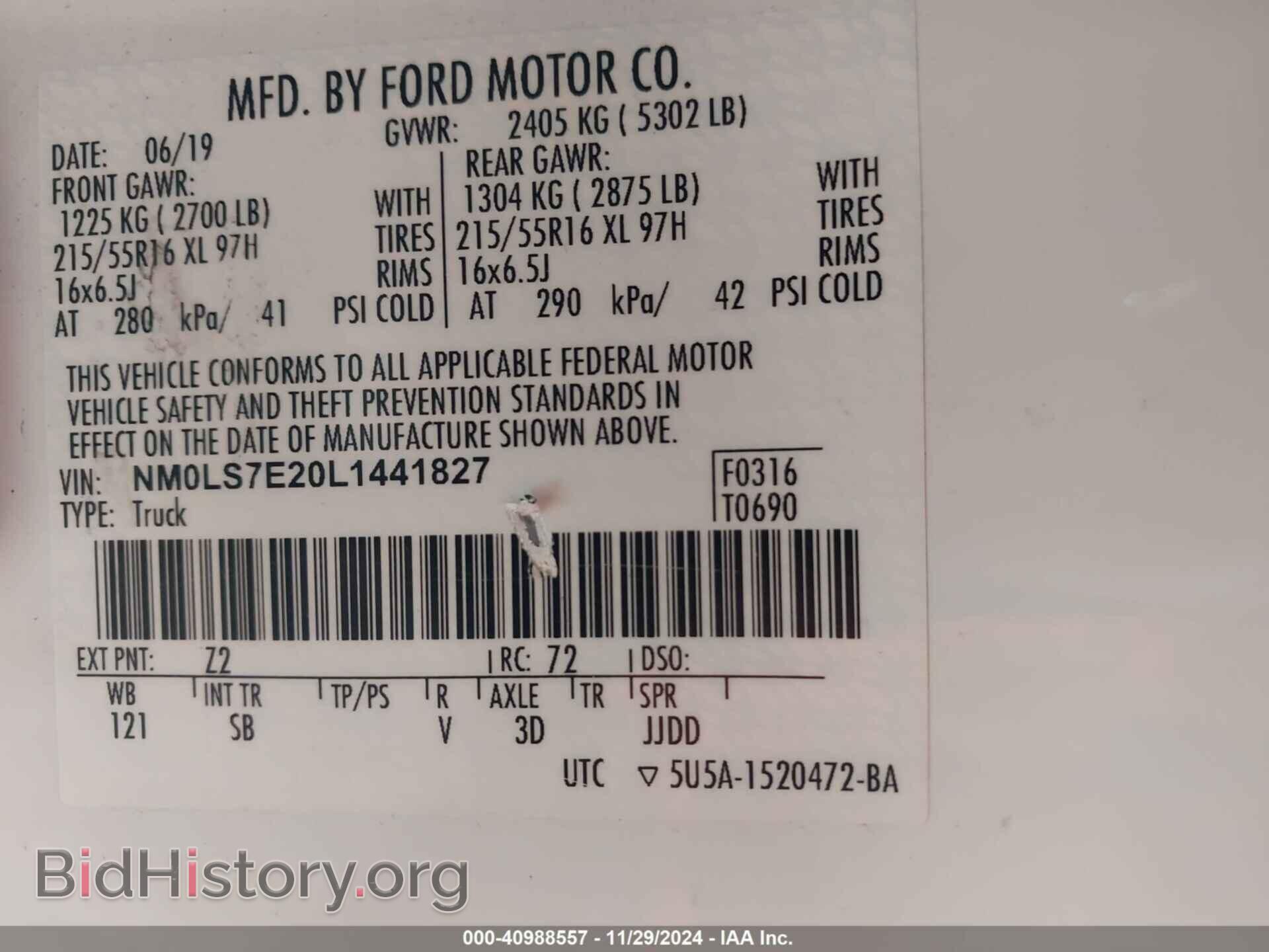 2020 FORD TRANSIT CONNECT - VIN: NM0LS7E20L1441827 - Photo 9