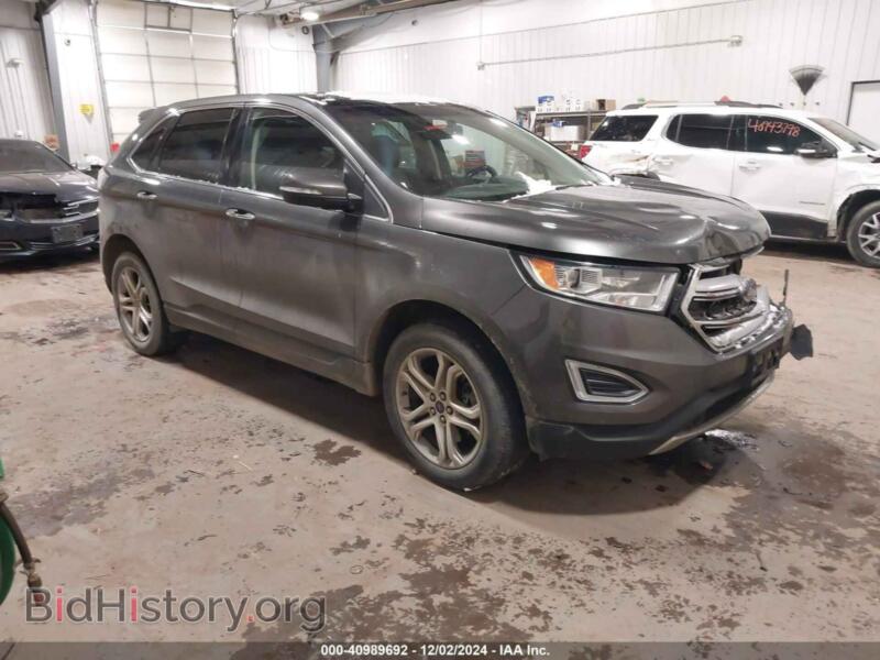 2016 Ford EDGE TITANIUM (VIN 2FMPK4K96GBC26723) — фото 1 из 16, IAAI, повреждение: передняя часть