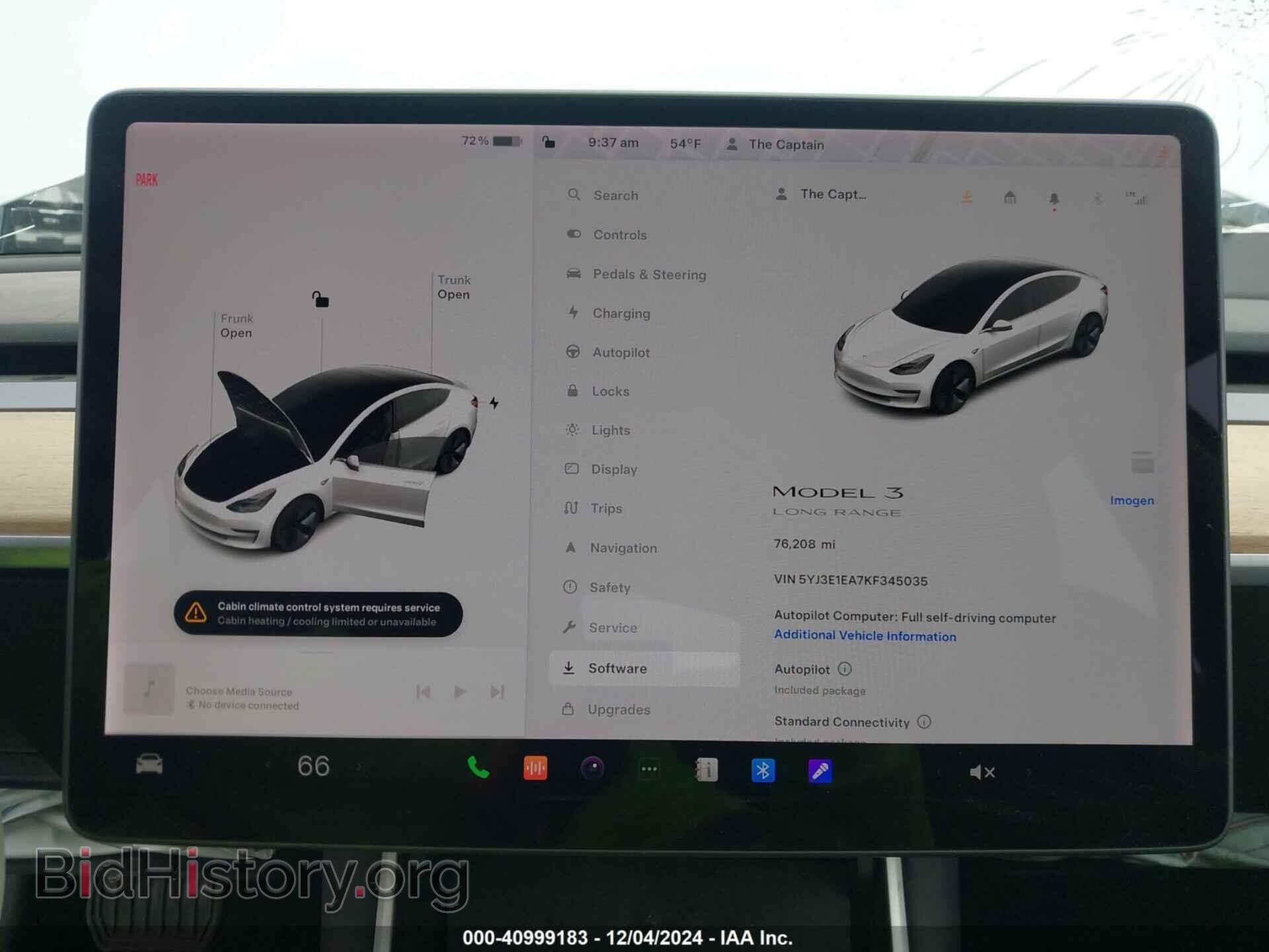 2019 TESLA MODEL 3 - VIN: 5YJ3E1EA7KF345035 - Photo 7