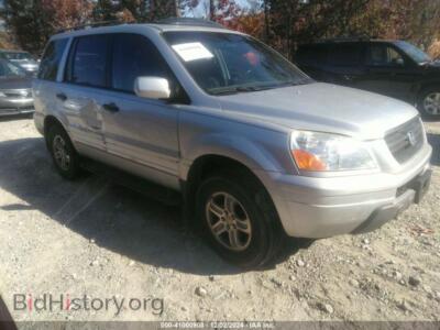 2005 Honda PILOT EX-L, серый — VIN 2HKYF18755H562530, IAAI