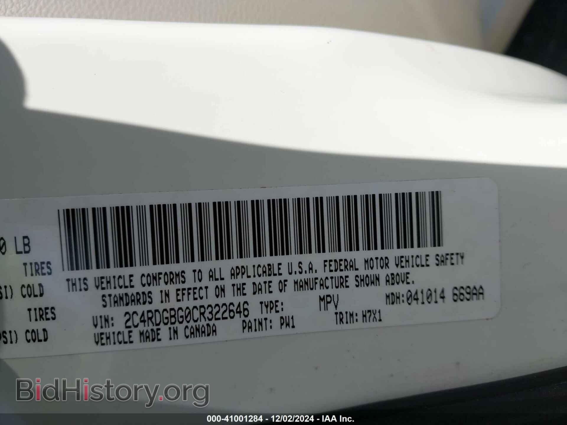 2012 DODGE GRAND CARAVAN - VIN: 2C4RDGBG0CR322646 - Фото 9