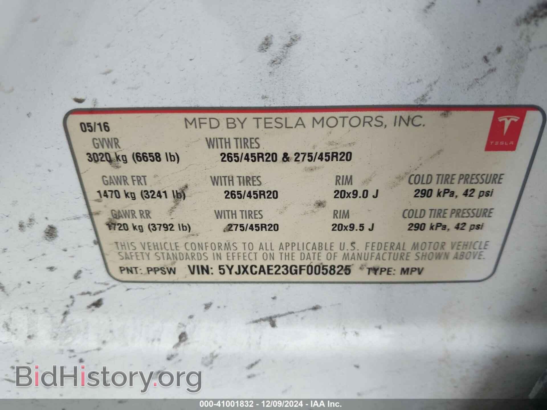 2016 TESLA MODEL X - VIN: 5YJXCAE23GF005825 - Photo 9