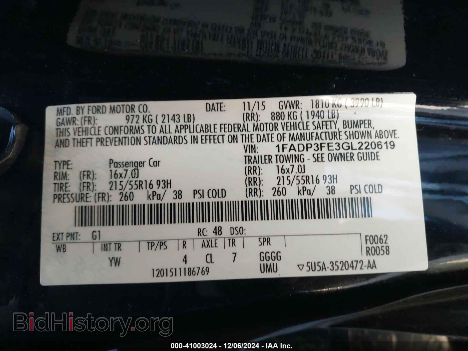 2016 FORD FOCUS - VIN: 1FADP3FE3GL220619 - Photo 9