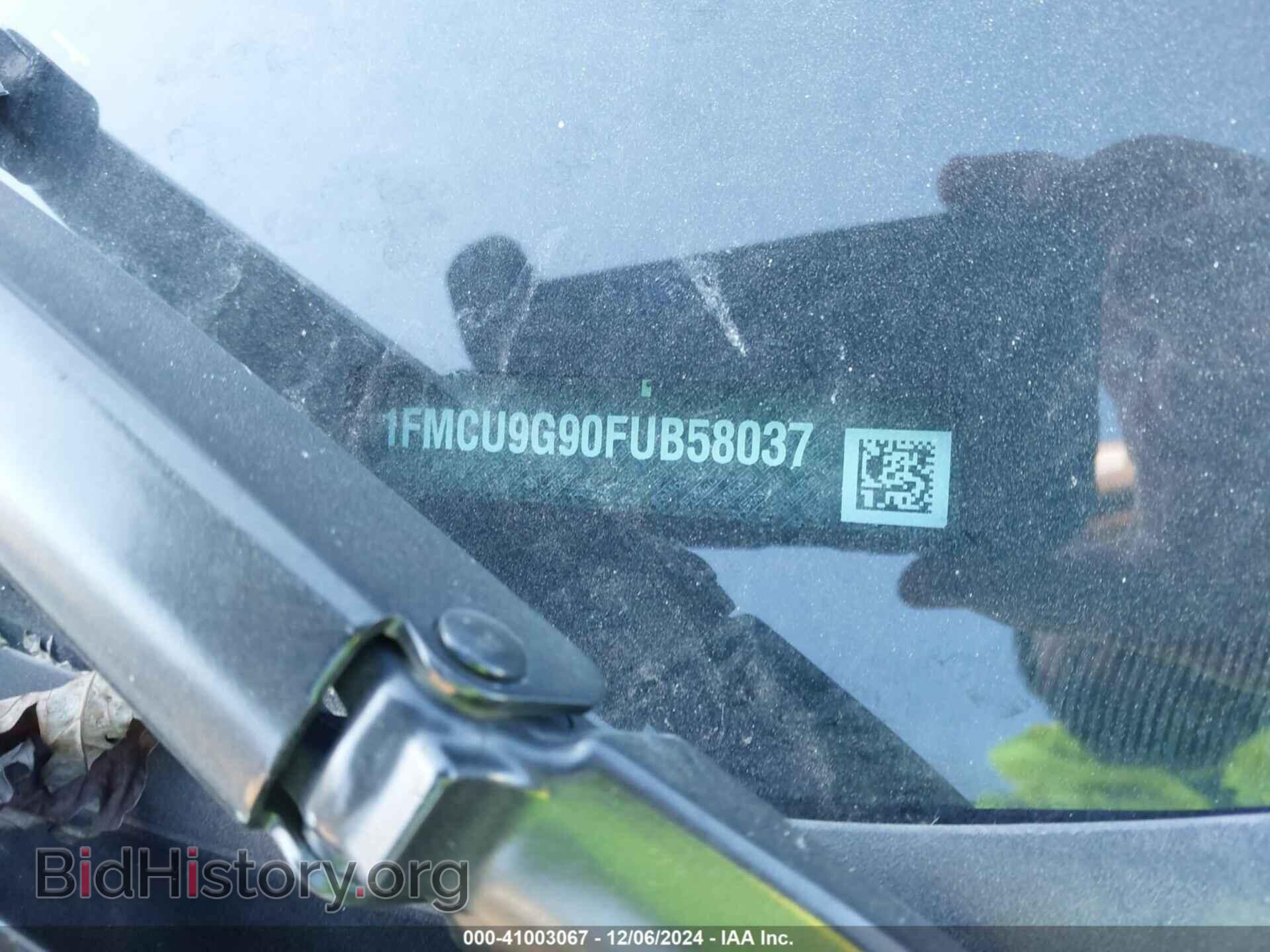 2015 FORD ESCAPE - VIN: 1FMCU9G90FUB58037 - Фото 9