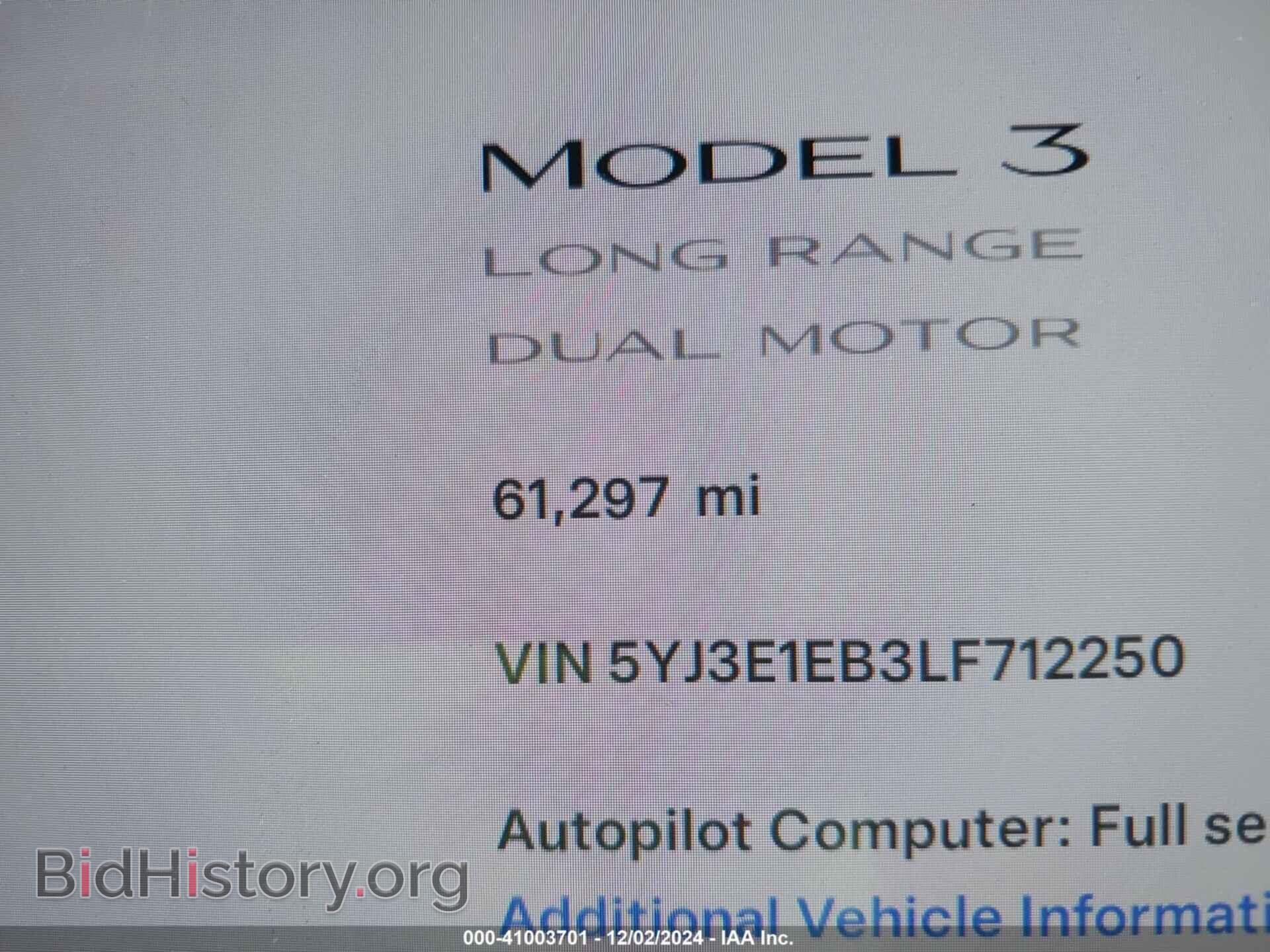 2020 TESLA MODEL 3 - VIN: 5YJ3E1EB3LF712250 - Фото 14