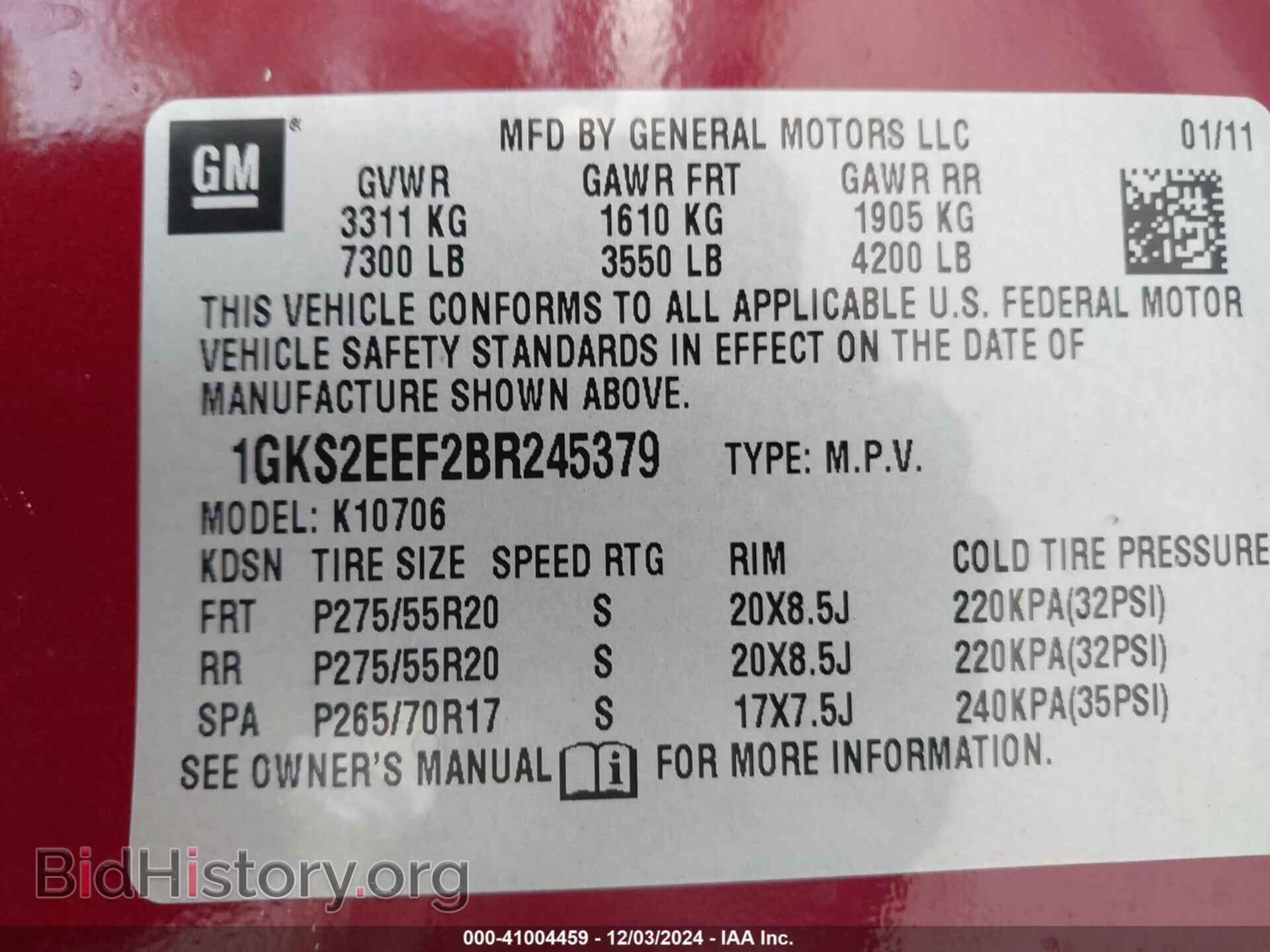 2011 GMC YUKON - VIN: 1GKS2EEF2BR245379 - Photo 9