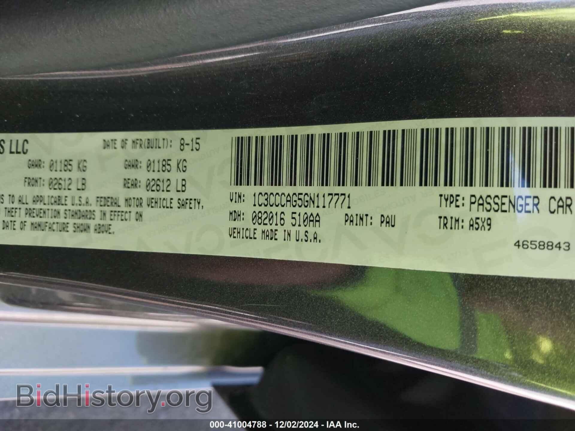 2016 CHRYSLER 200 - VIN: 1C3CCCAG5GN117771 - Photo 9