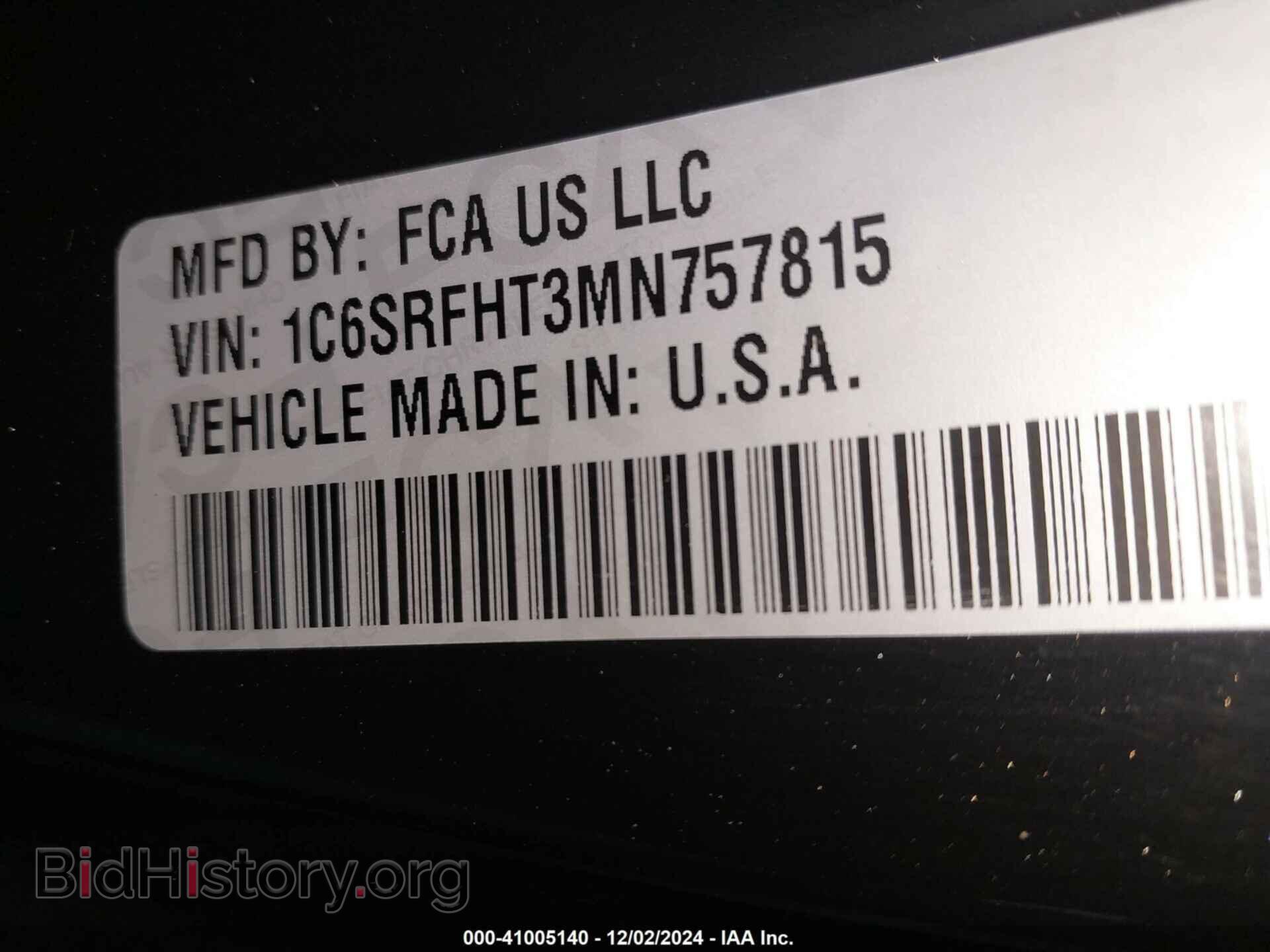 2021 RAM 1500 - VIN: 1C6SRFHT3MN757815 - Фото 9