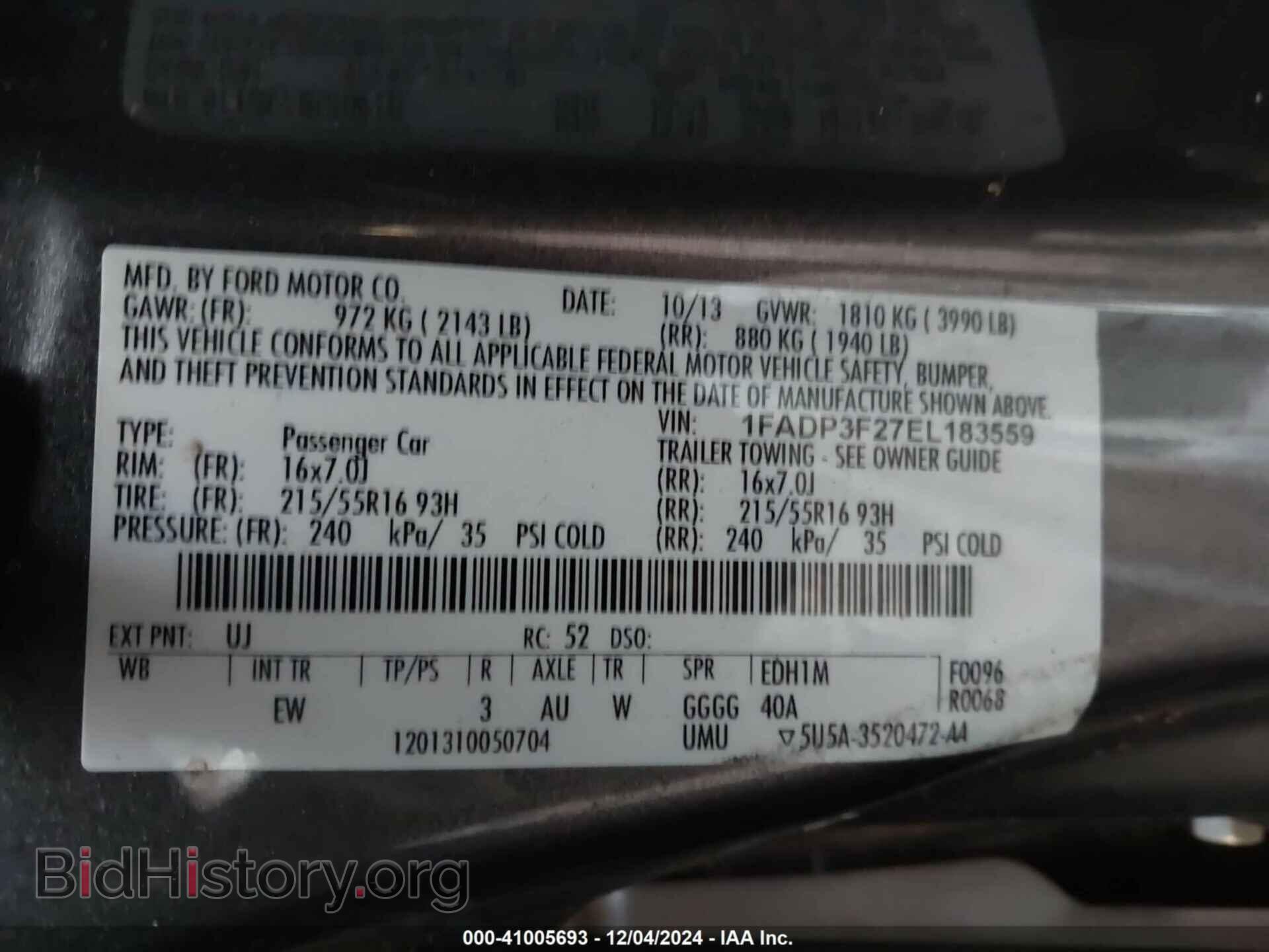 2014 FORD FOCUS - VIN: 1FADP3F27EL183559 - Photo 9