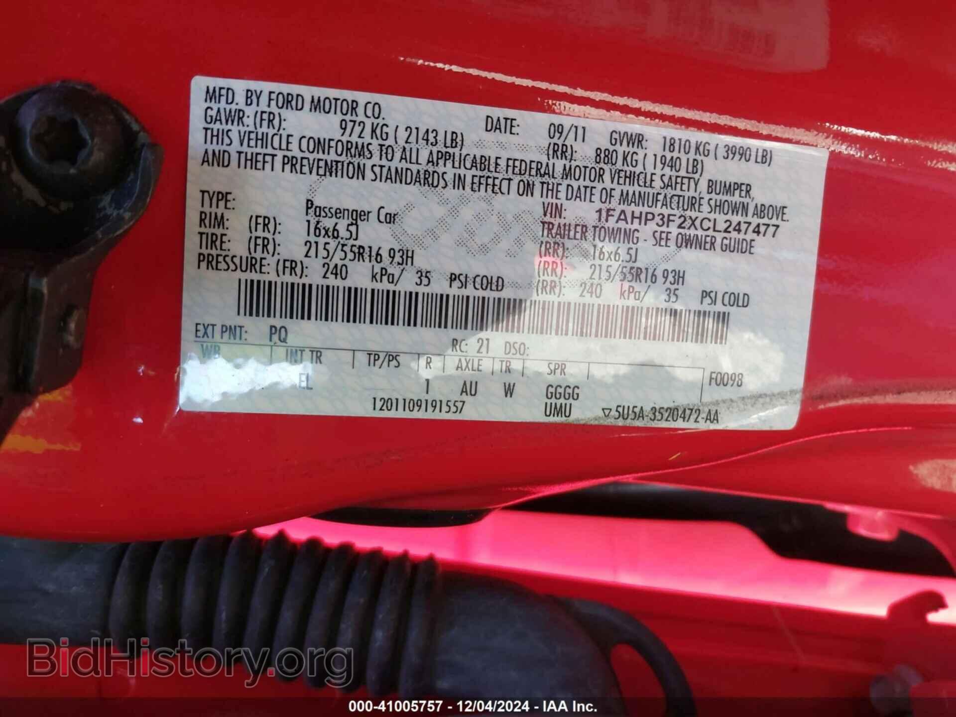 2012 FORD FOCUS - VIN: 1FAHP3F2XCL247477 - Photo 9