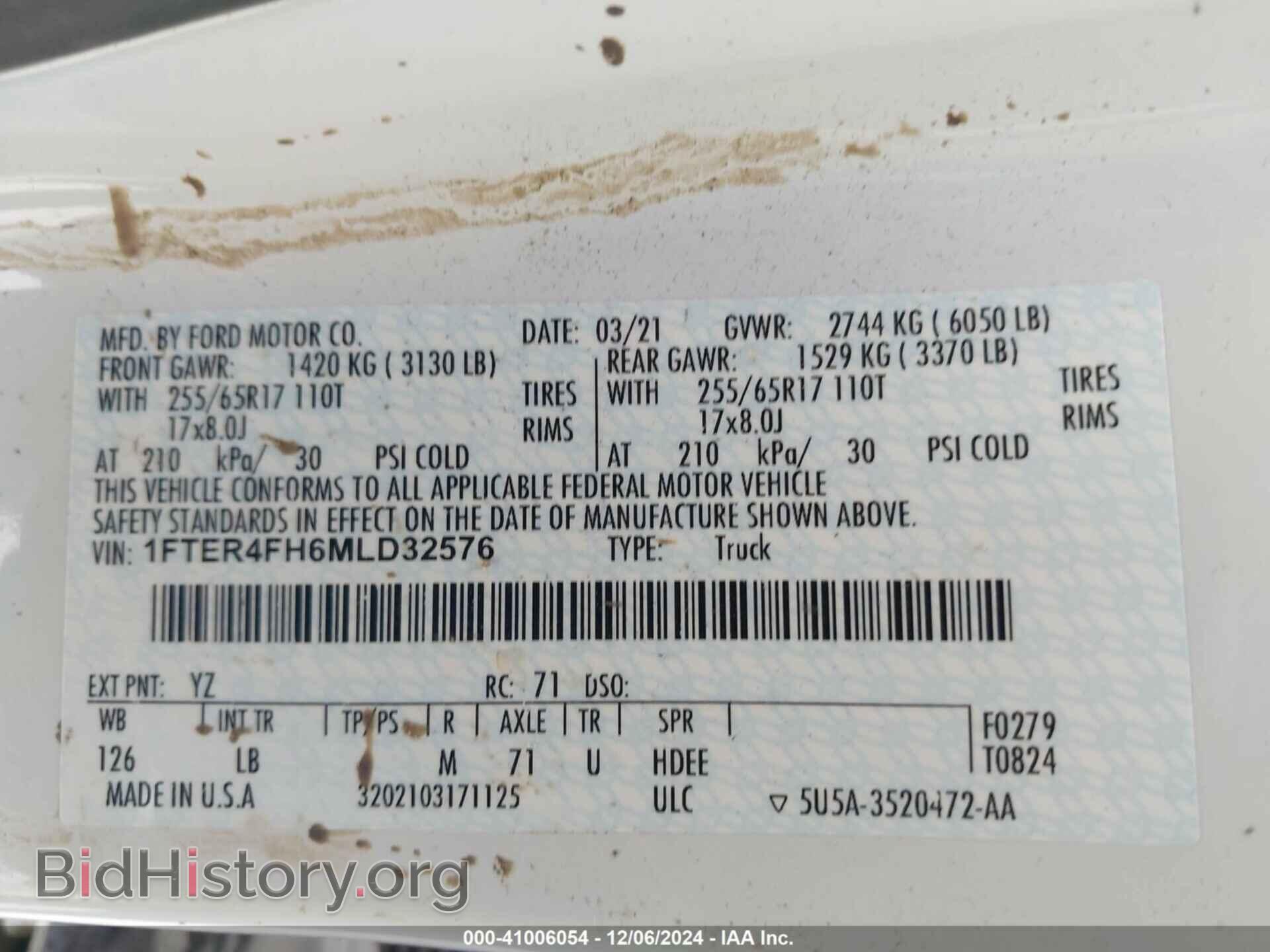 2021 FORD RANGER - VIN: 1FTER4FH6MLD32576 - Фото 9