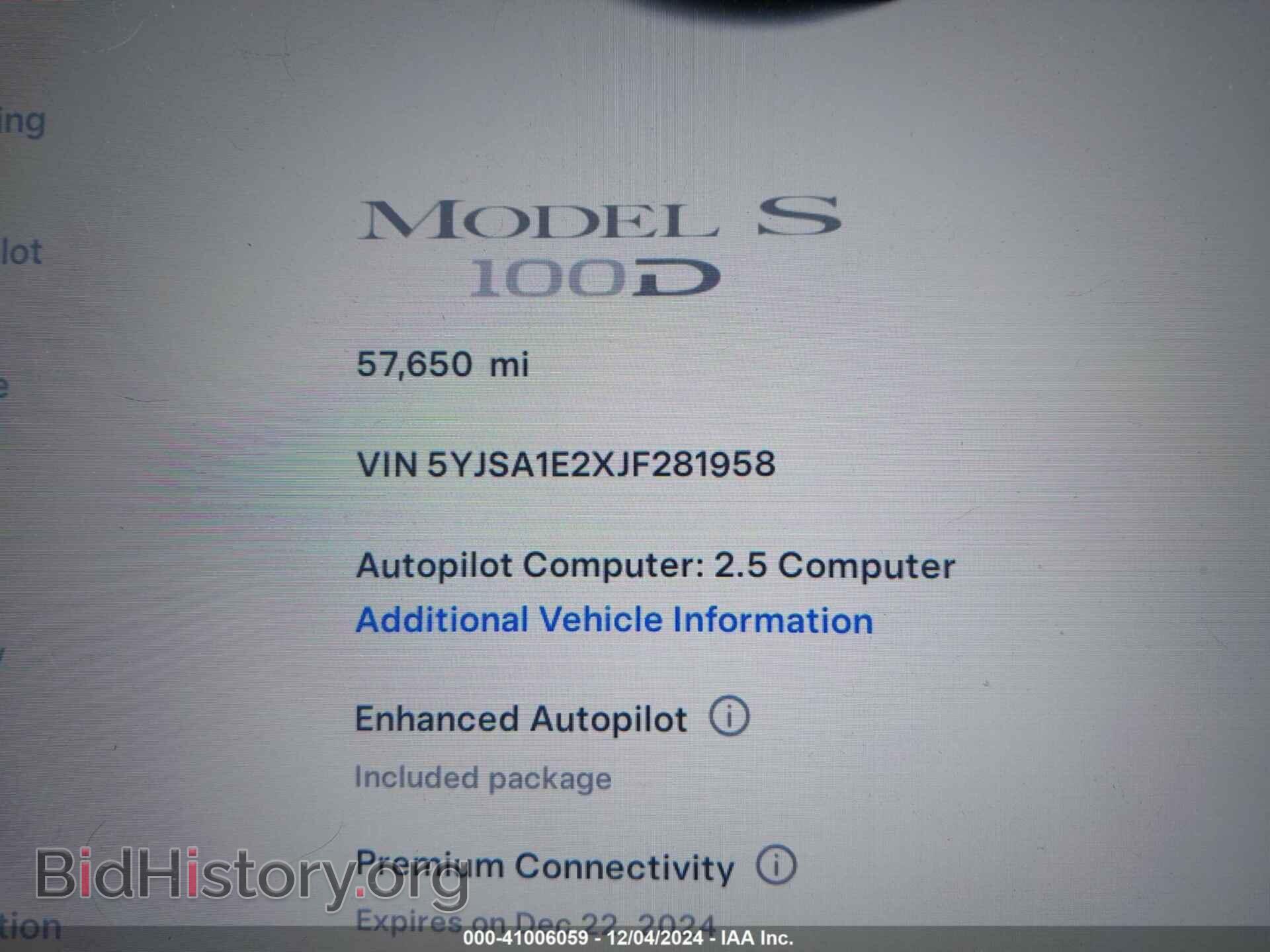 2018 TESLA MODEL S - VIN: 5YJSA1E2XJF281958 - Photo 7
