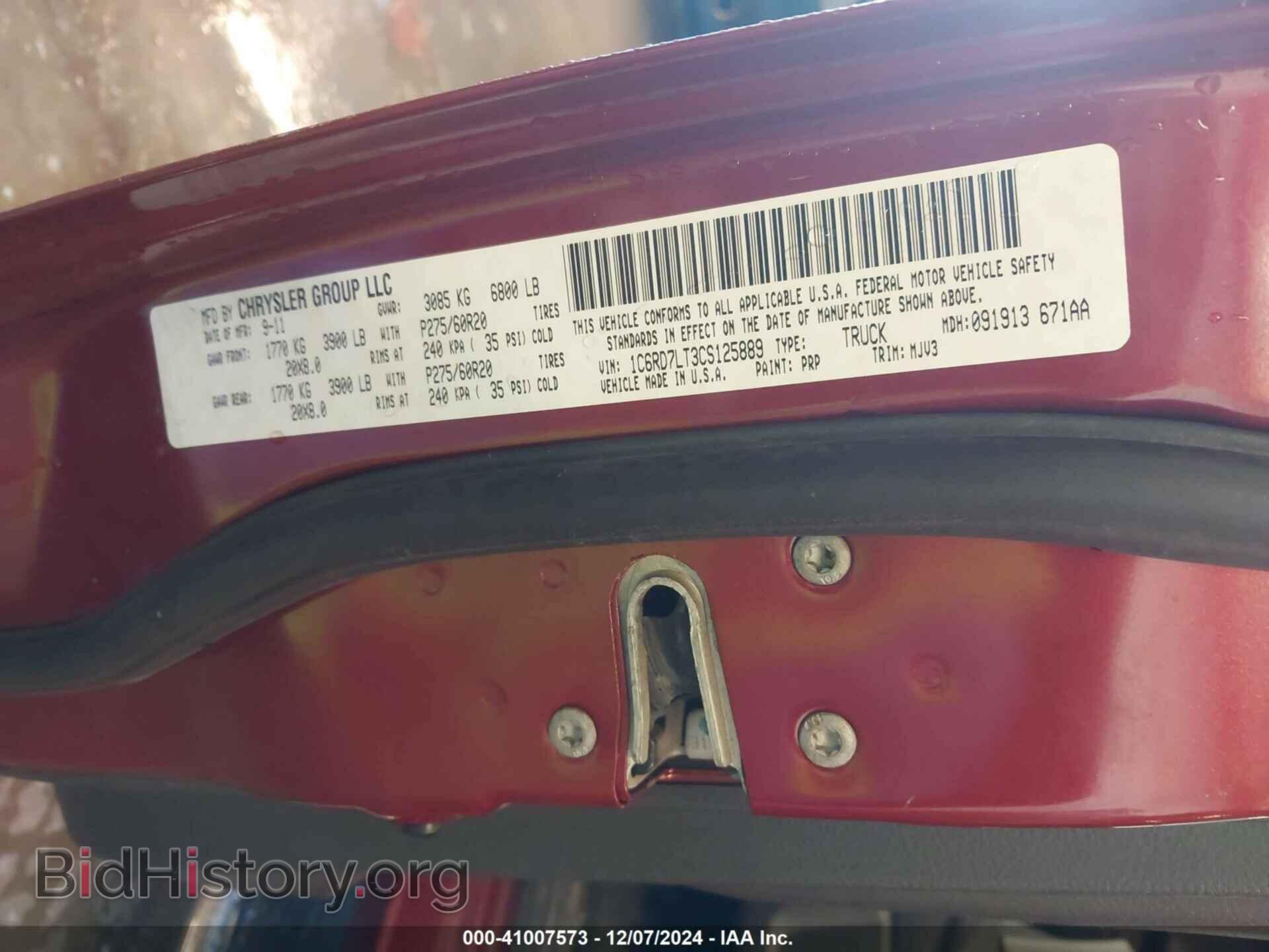 2012 RAM 1500 - VIN: 1C6RD7LT3CS125889 - Photo 9