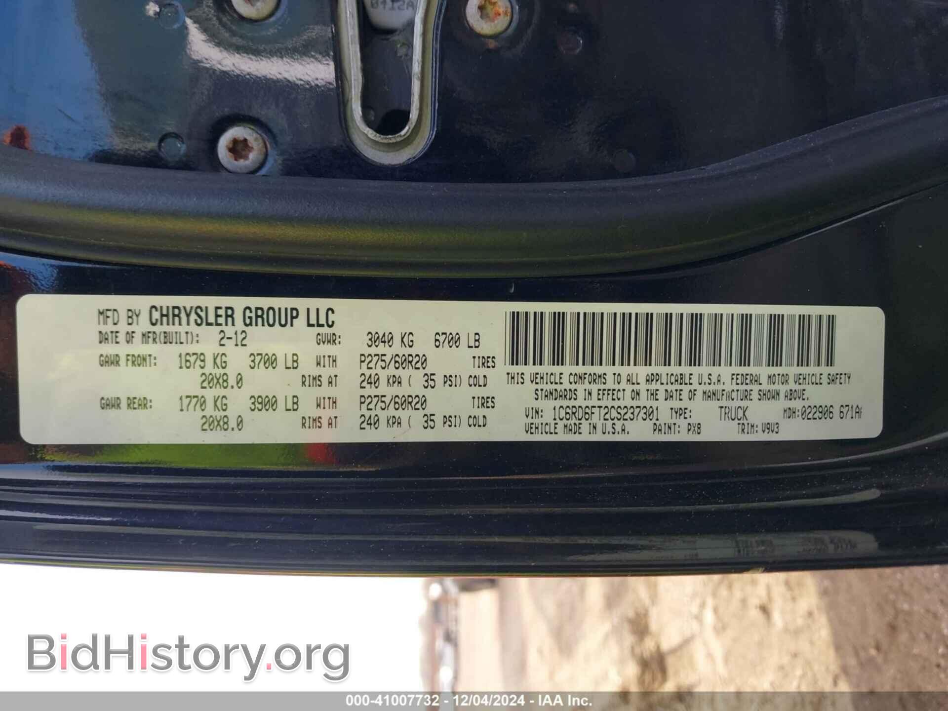 2012 RAM 1500 - VIN: 1C6RD6FT2CS237301 - Photo 9