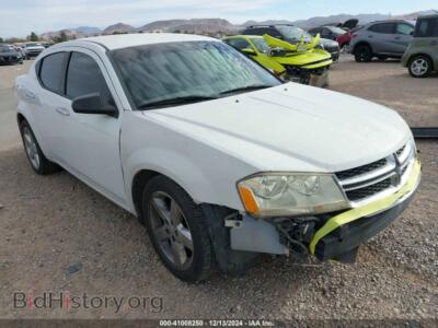 2013 Dodge AVENGER SE, белый — VIN 1C3CDZAB5DN563760, IAAI