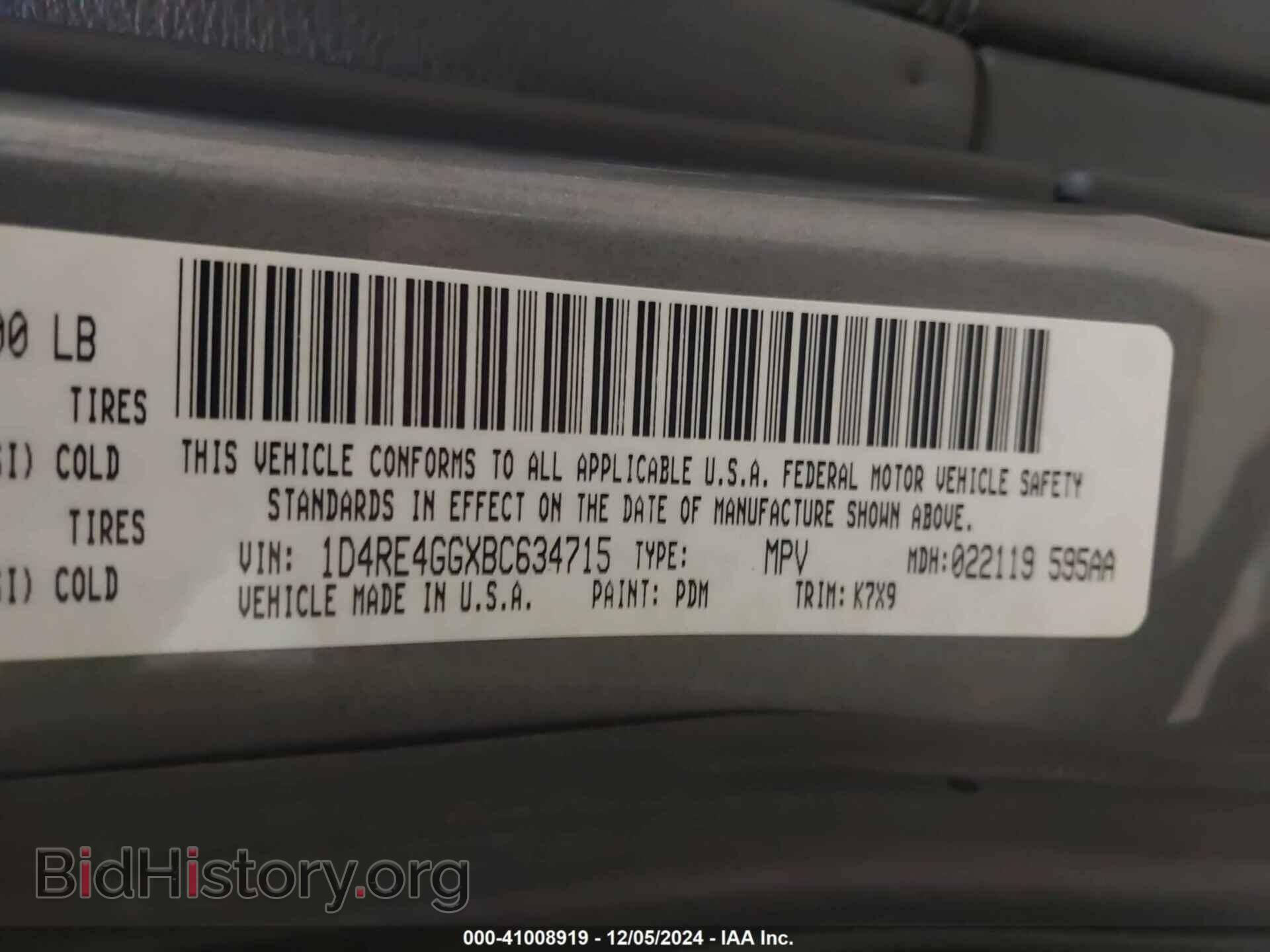 2011 DODGE DURANGO - VIN: 1D4RE4GGXBC634715 - Фото 9