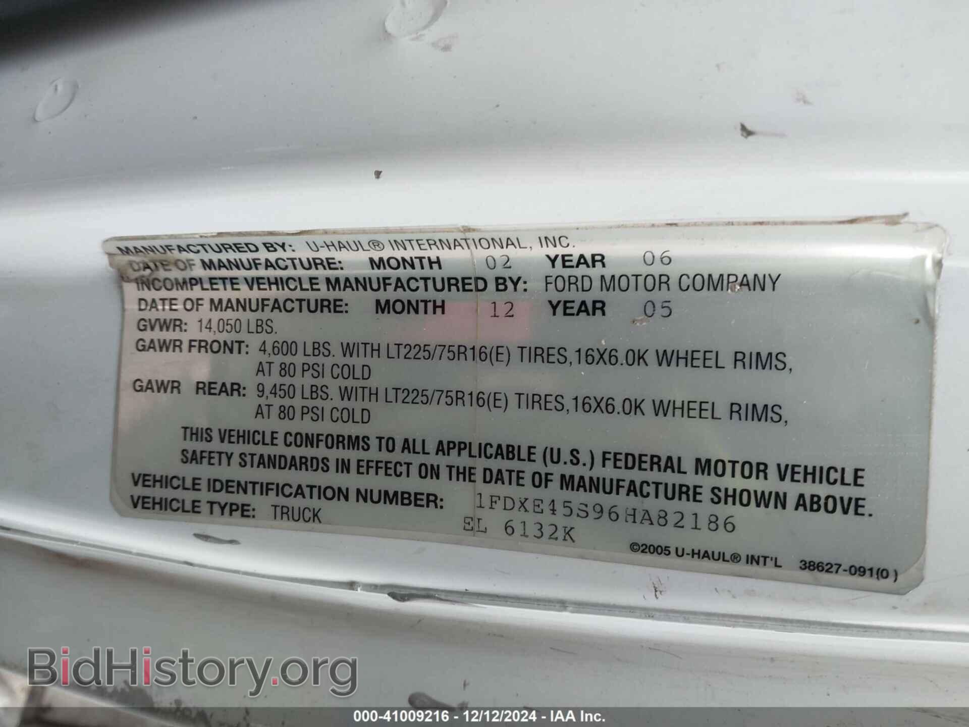 2006 FORD E-450 CUTAWAY - VIN: 1FDXE45S96HA82186 - Фото 8