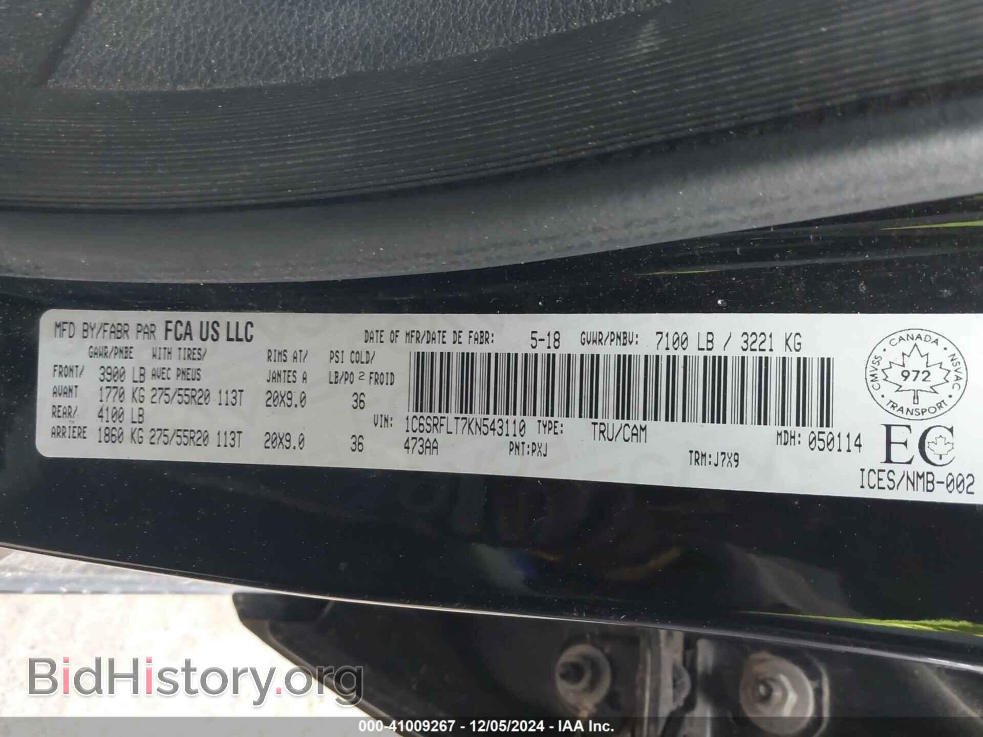 2019 RAM 1500 - VIN: 1C6SRFLT7KN543110 - Photo 9