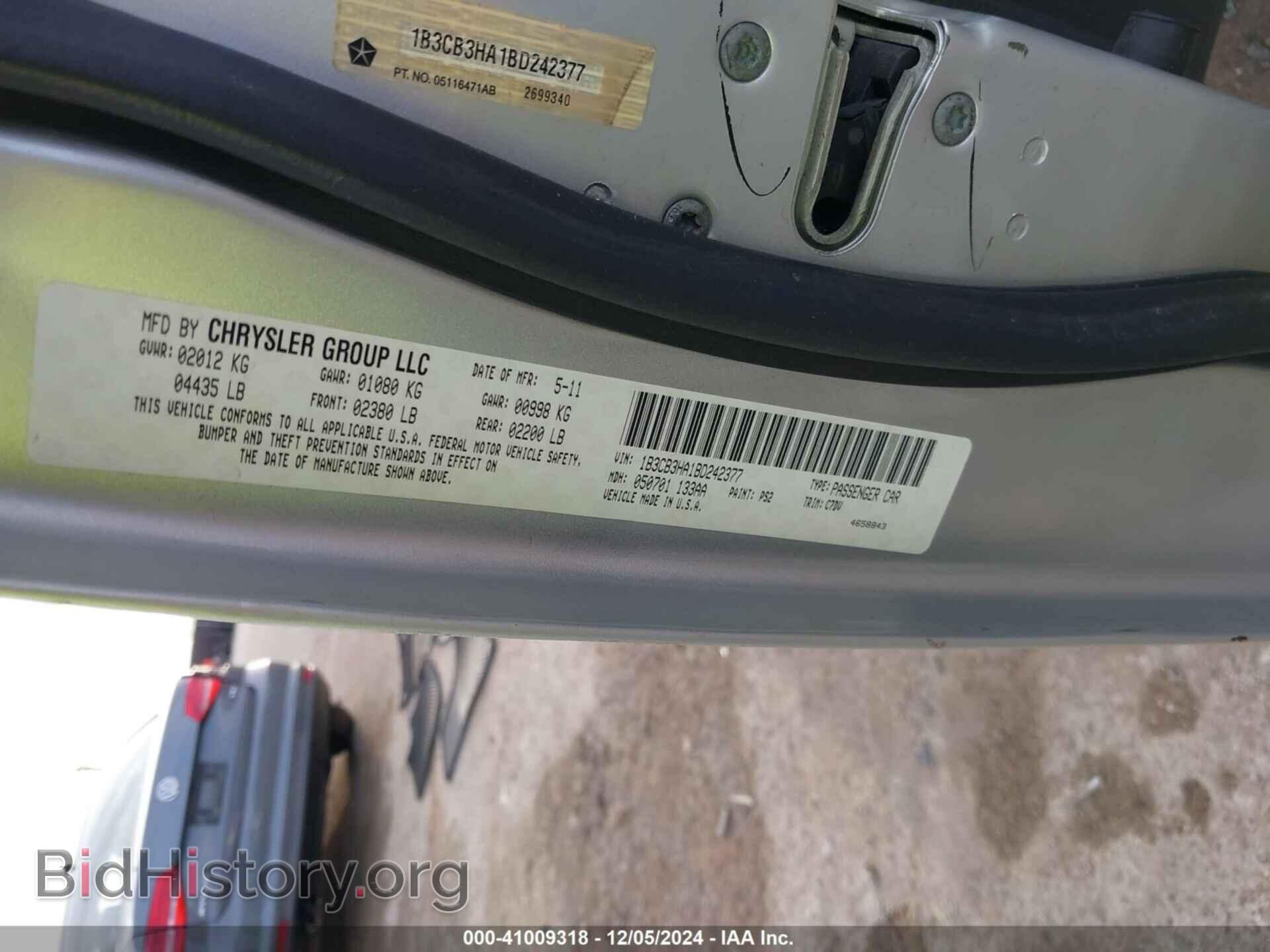 2011 DODGE CALIBER - VIN: 1B3CB3HA1BD242377 - Фото 9
