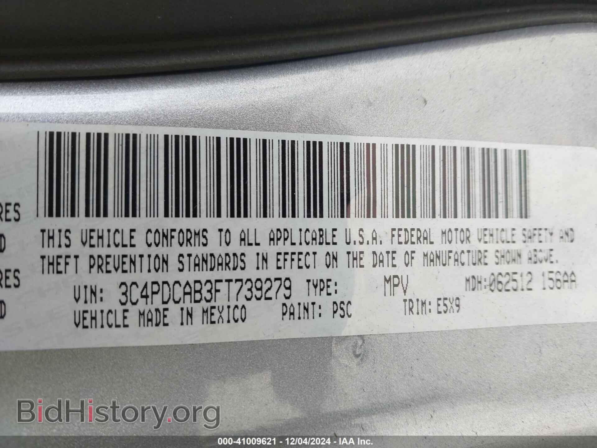 2015 DODGE JOURNEY - VIN: 3C4PDCAB3FT739279 - Фото 9