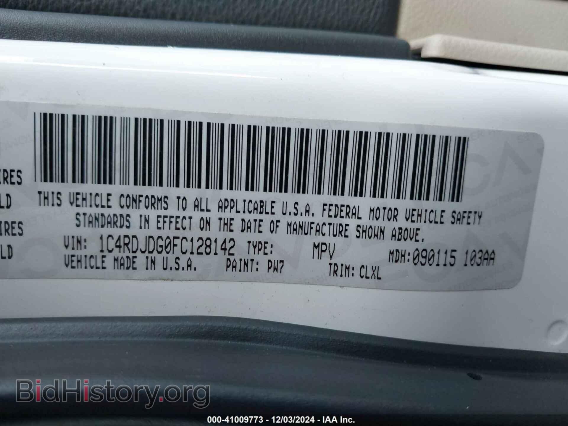 2015 DODGE DURANGO - VIN: 1C4RDJDG0FC128142 - Фото 9