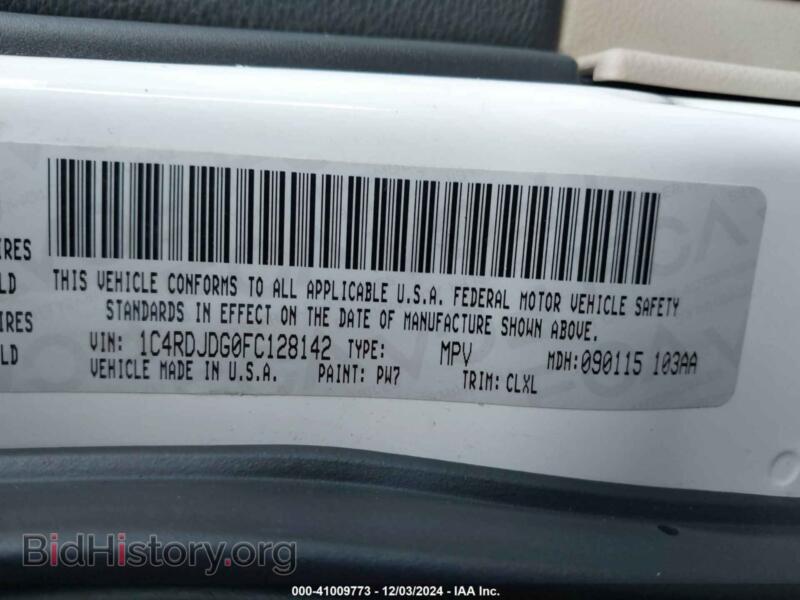 2015 Dodge DURANGO (VIN 1C4RDJDG0FC128142) — photo 9 of 16