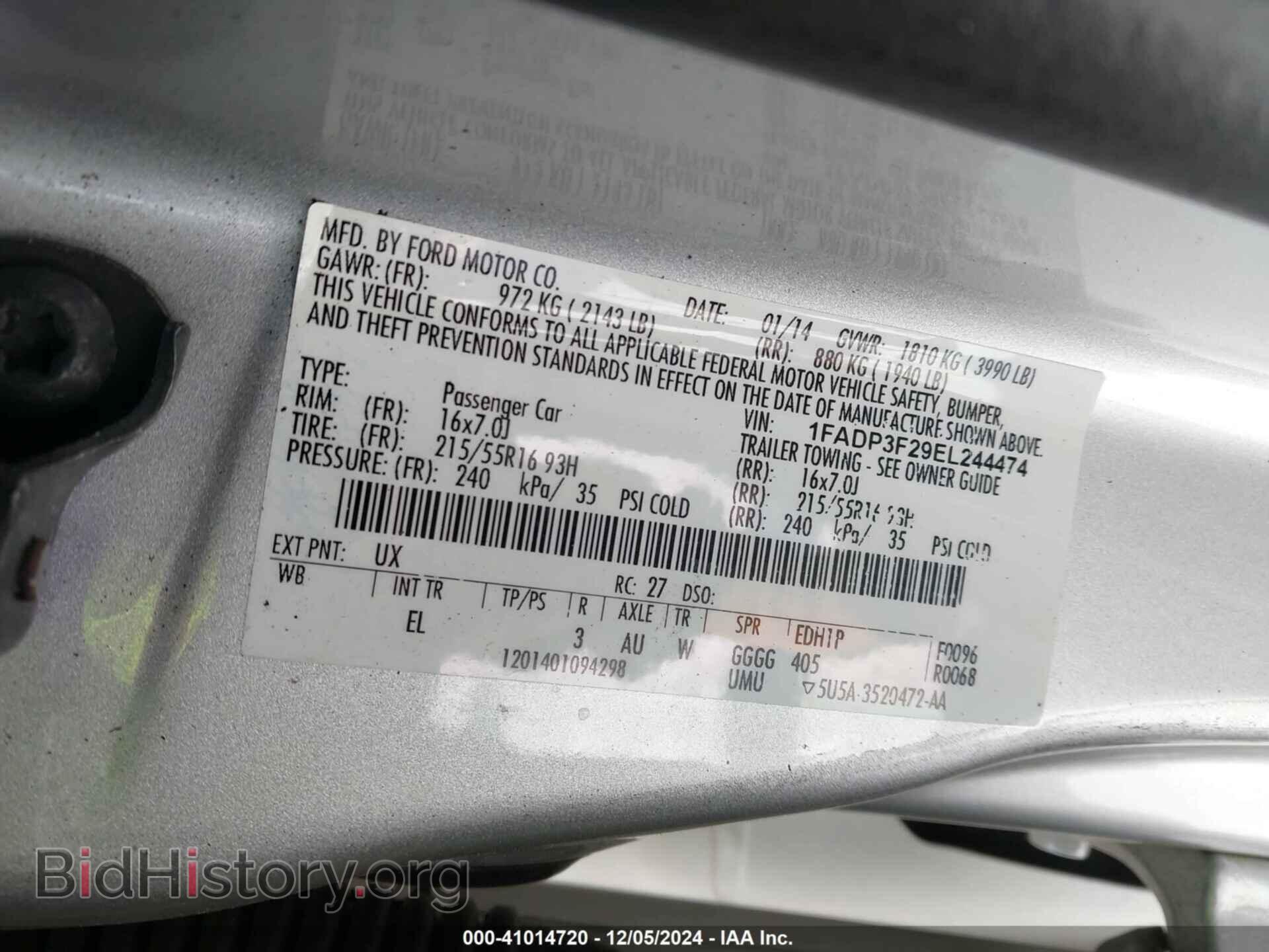 2014 FORD FOCUS - VIN: 1FADP3F29EL244474 - Photo 9
