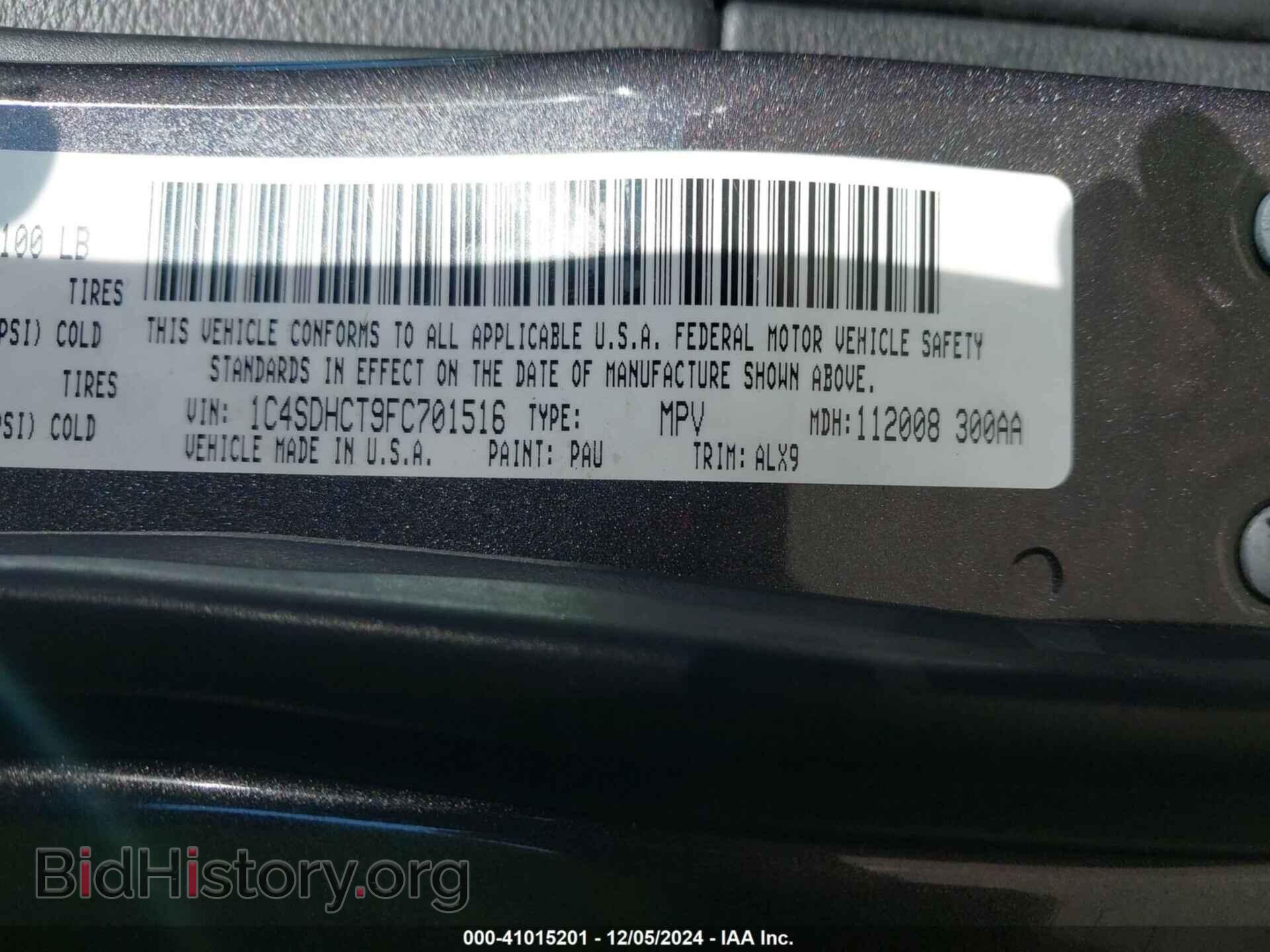 2015 DODGE DURANGO - VIN: 1C4SDHCT9FC701516 - Photo 9