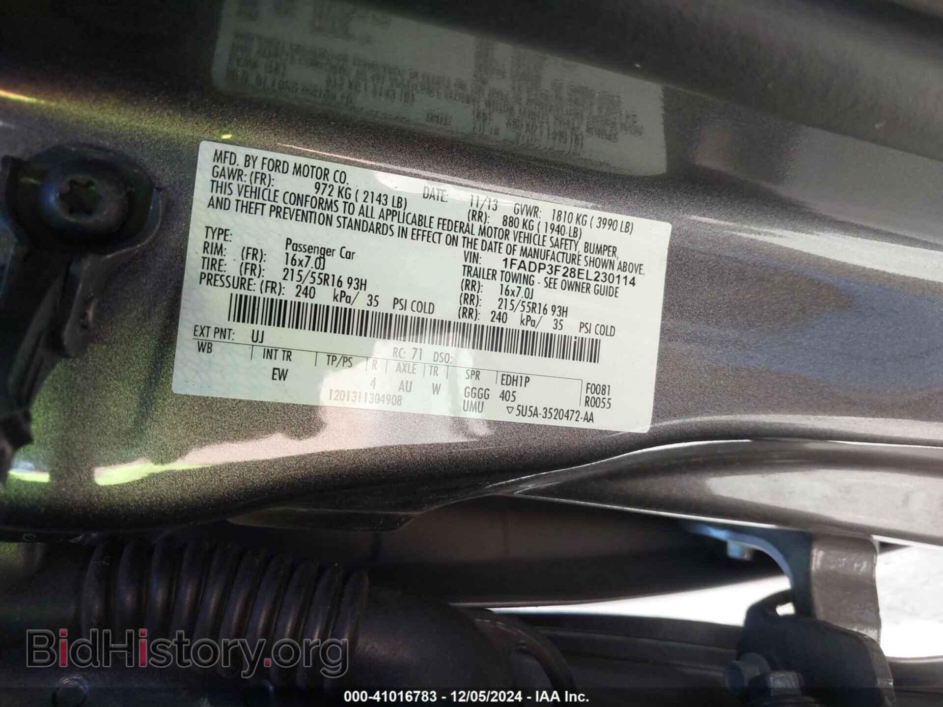 2014 FORD FOCUS - VIN: 1FADP3F28EL230114 - Photo 9