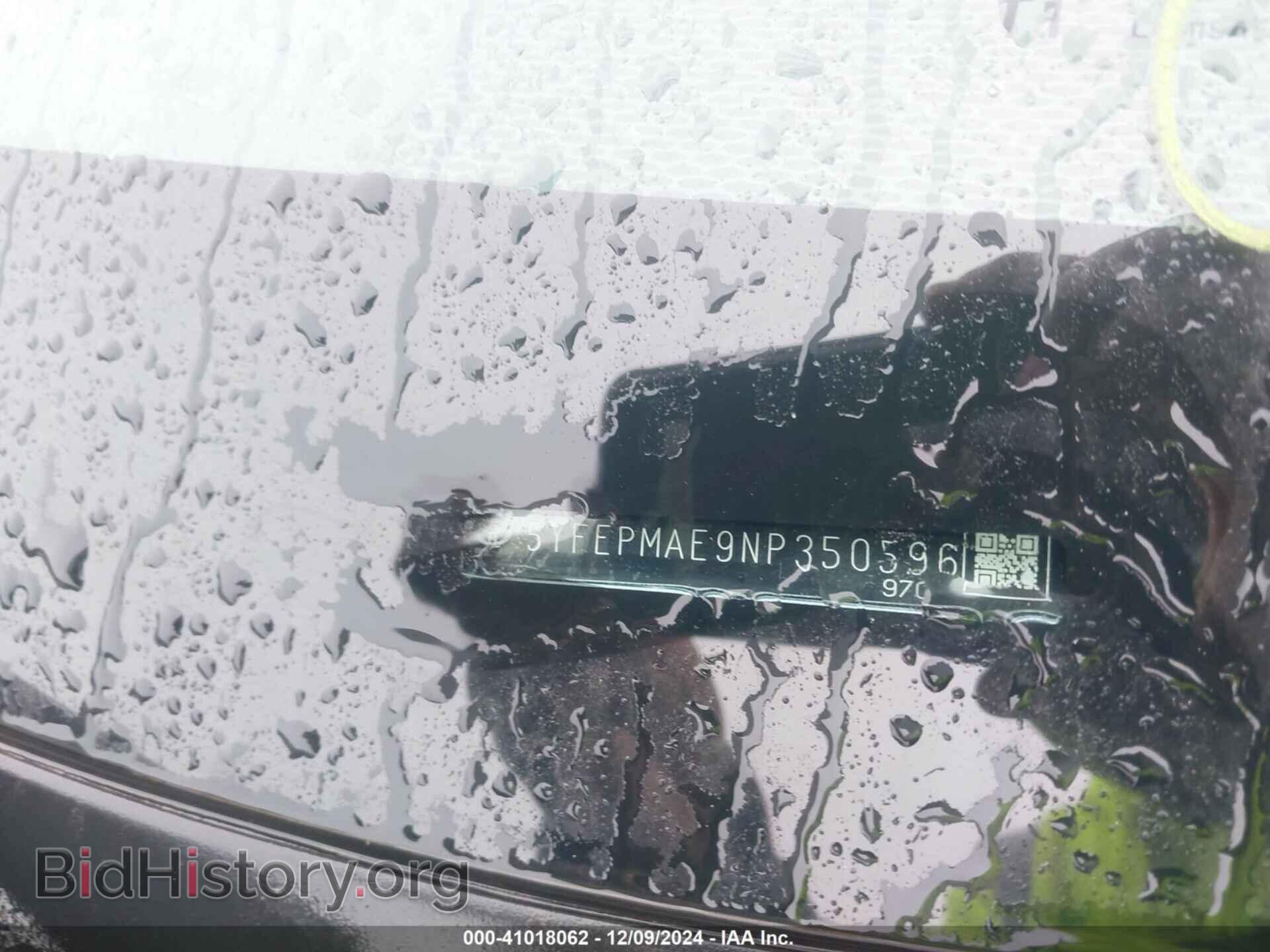2022 TOYOTA COROLLA - VIN: 5YFEPMAE9NP350596 - Фото 9