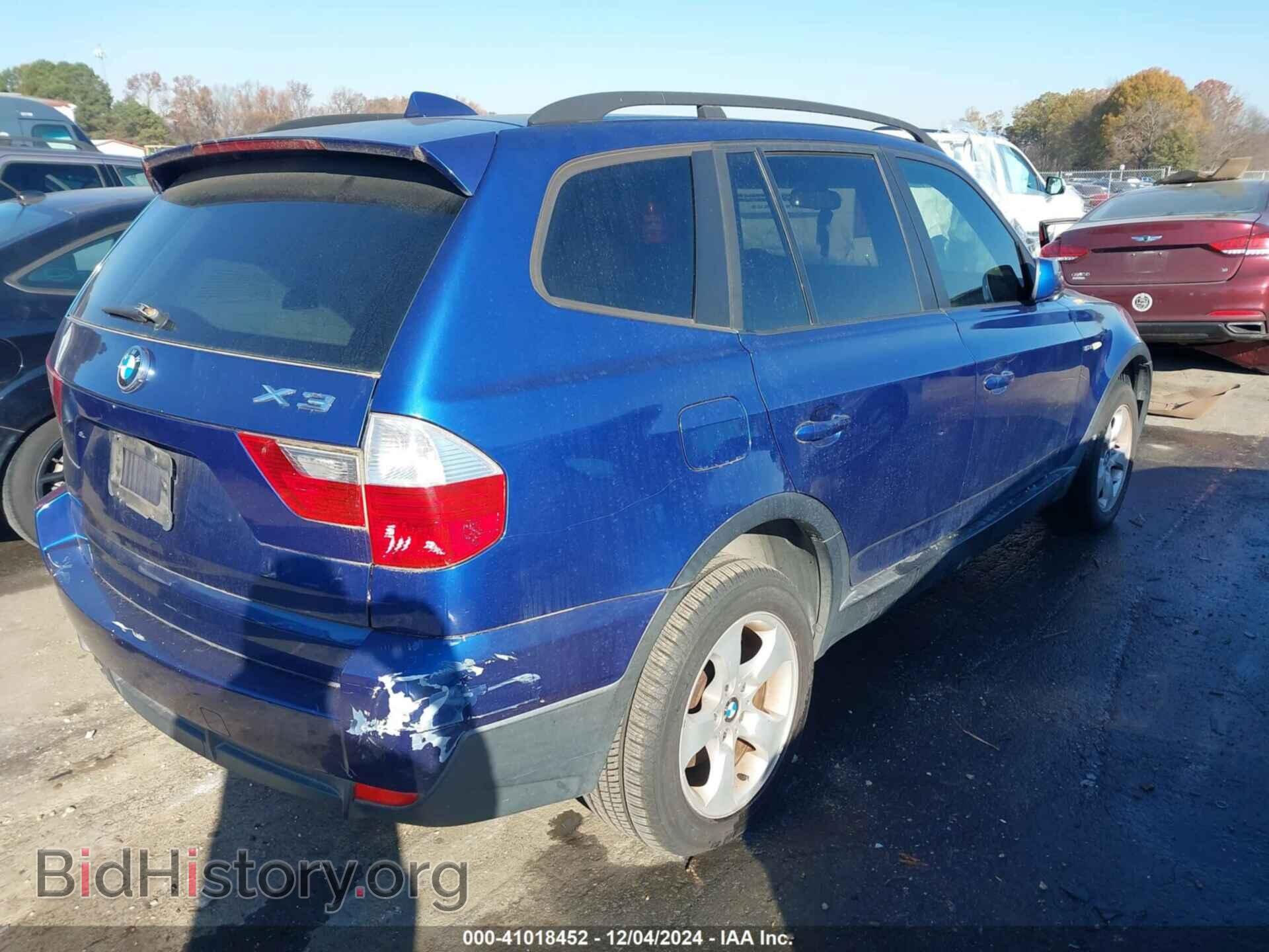 2007 BMW X3 - VIN: WBXPC93467WF04316 - Фото 4