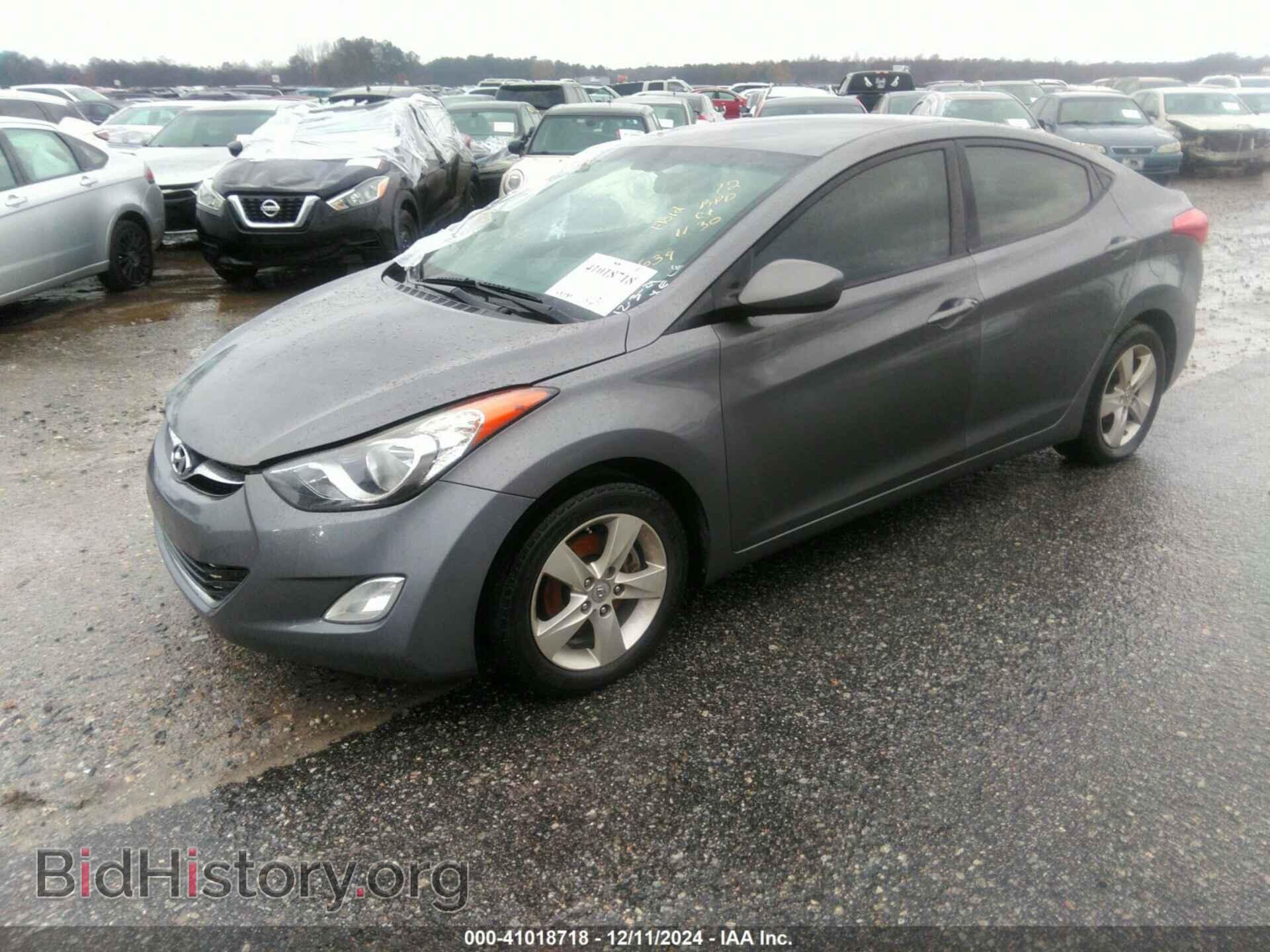 2012 HYUNDAI ELANTRA - VIN: 5NPDH4AEXCH106393 - Фото 2