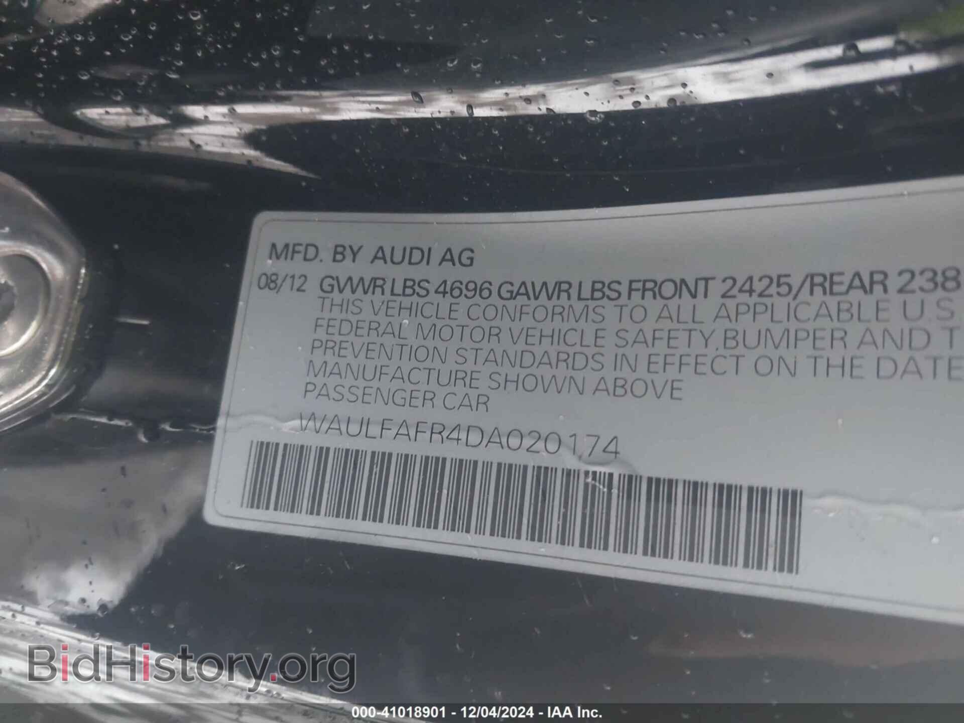 2013 AUDI A5 - VIN: WAULFAFR4DA020174 - Фото 9
