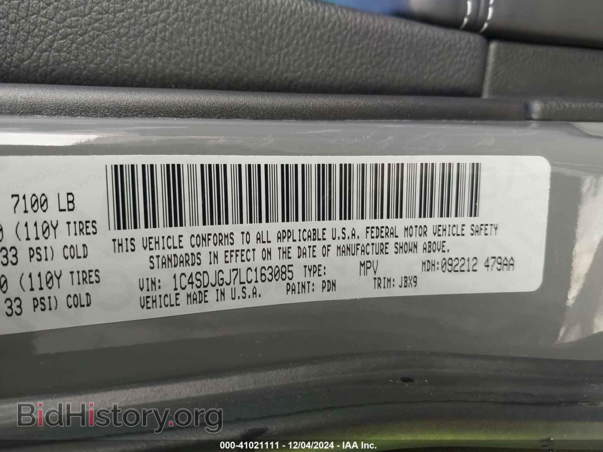 2020 DODGE DURANGO - VIN: 1C4SDJGJ7LC163085 - Фото 9